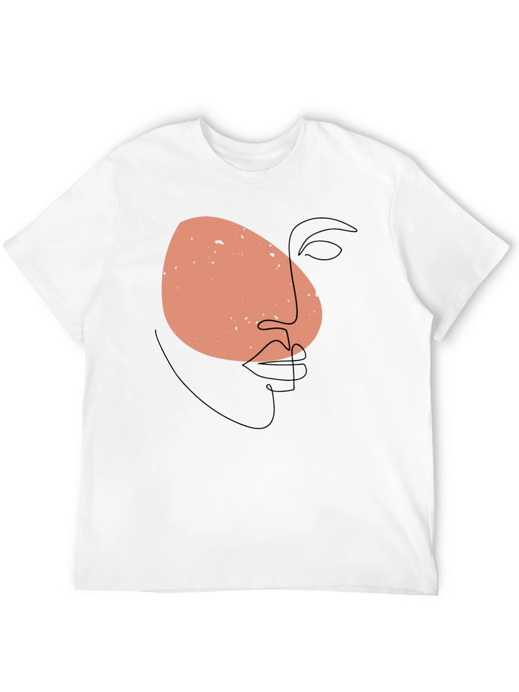 Abstract Face Graphic Black T-Shirt