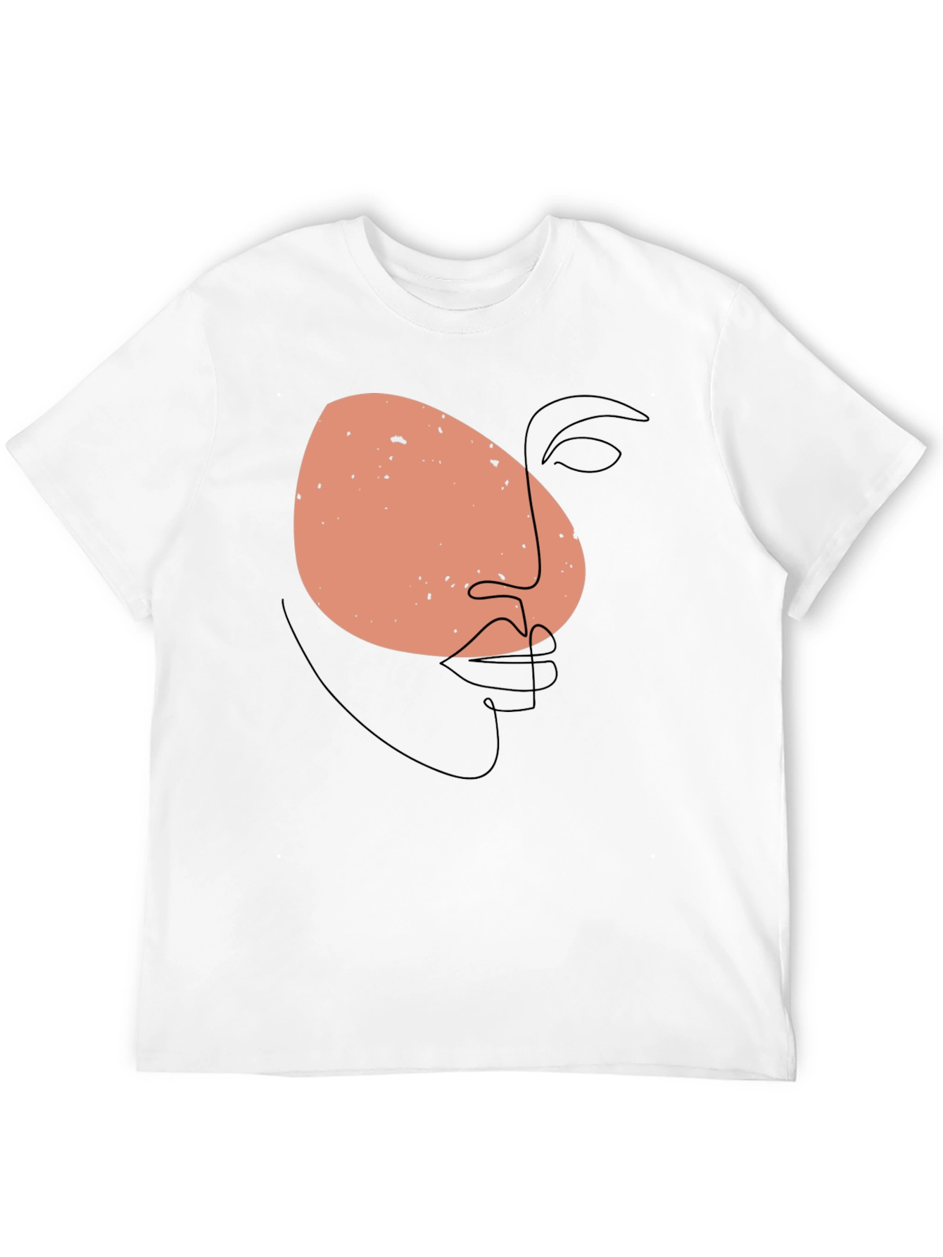 Abstract Face Graphic Black T-Shirt