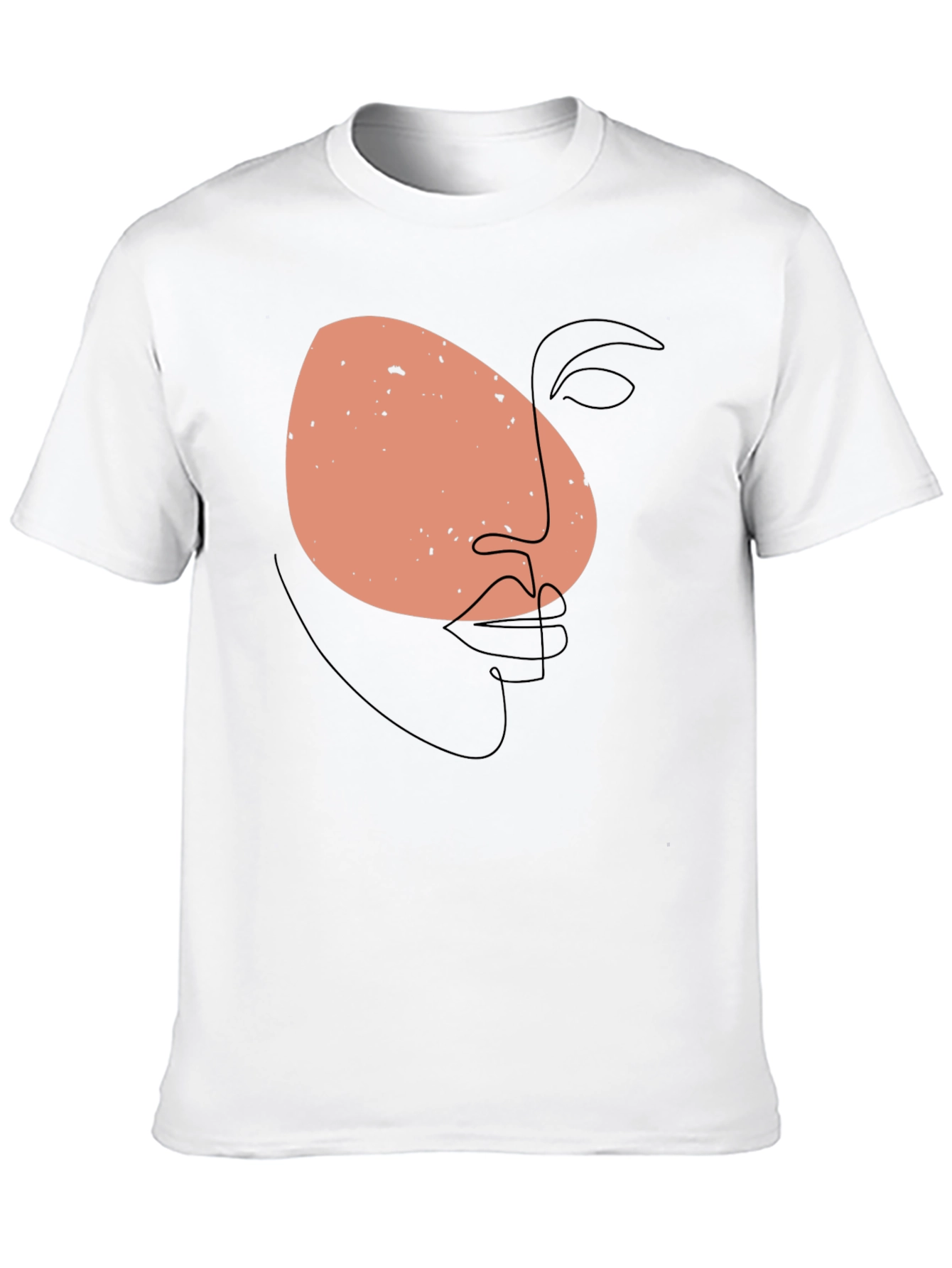 Abstract Face Graphic Black T-Shirt