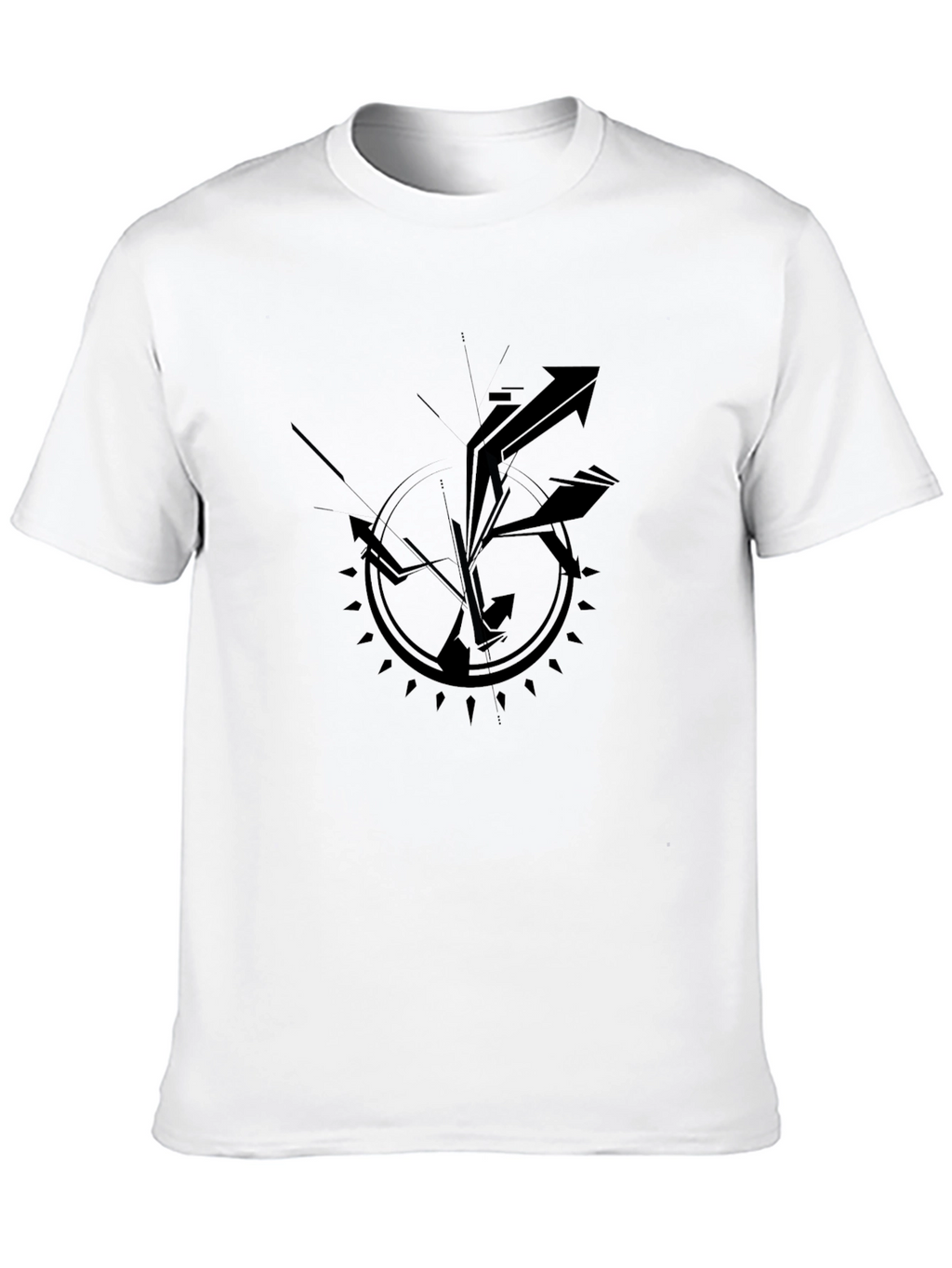 Abstract Arrow Graphic Black T-Shirt