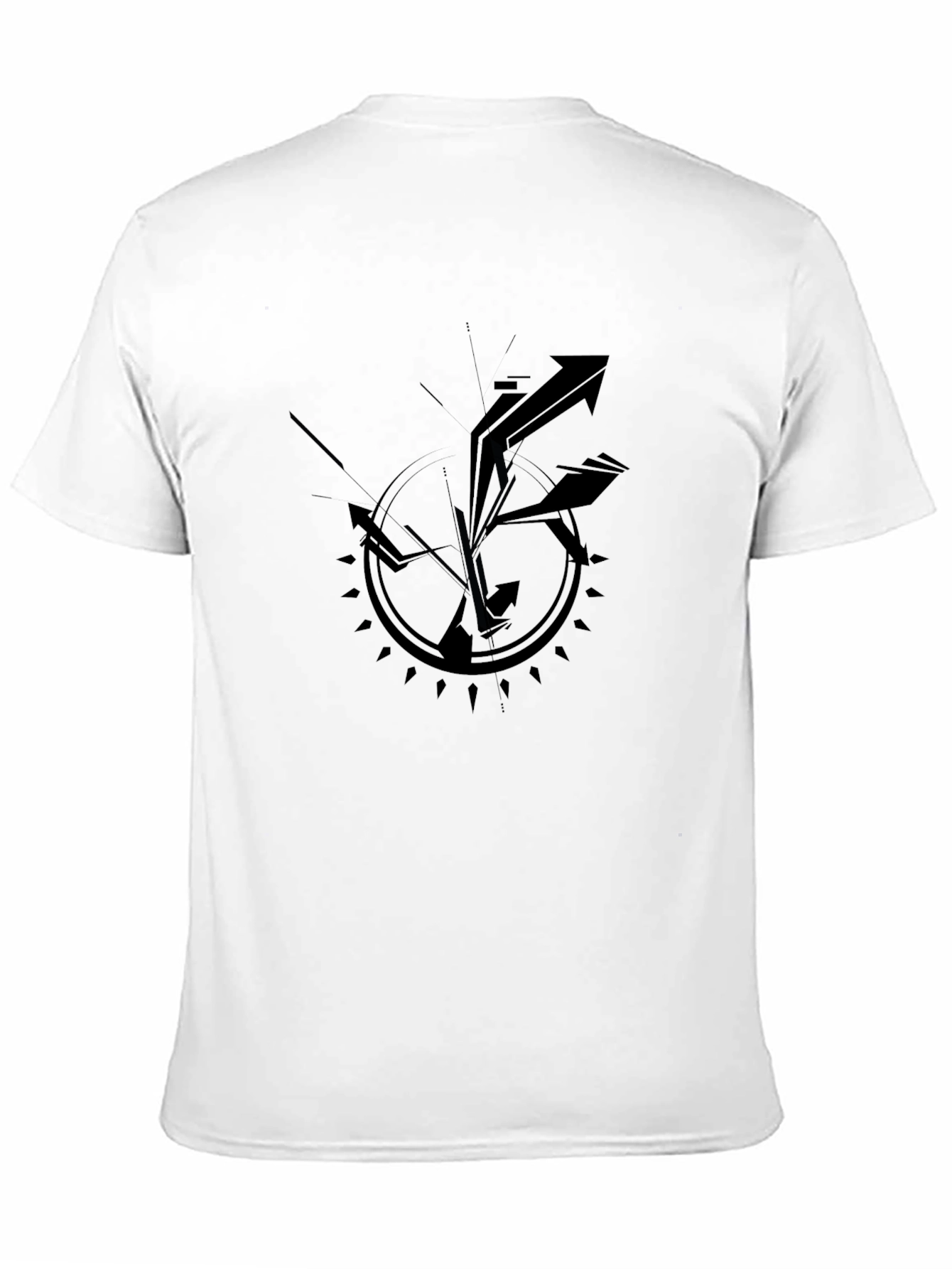 Abstract Arrow Graphic Black T-Shirt