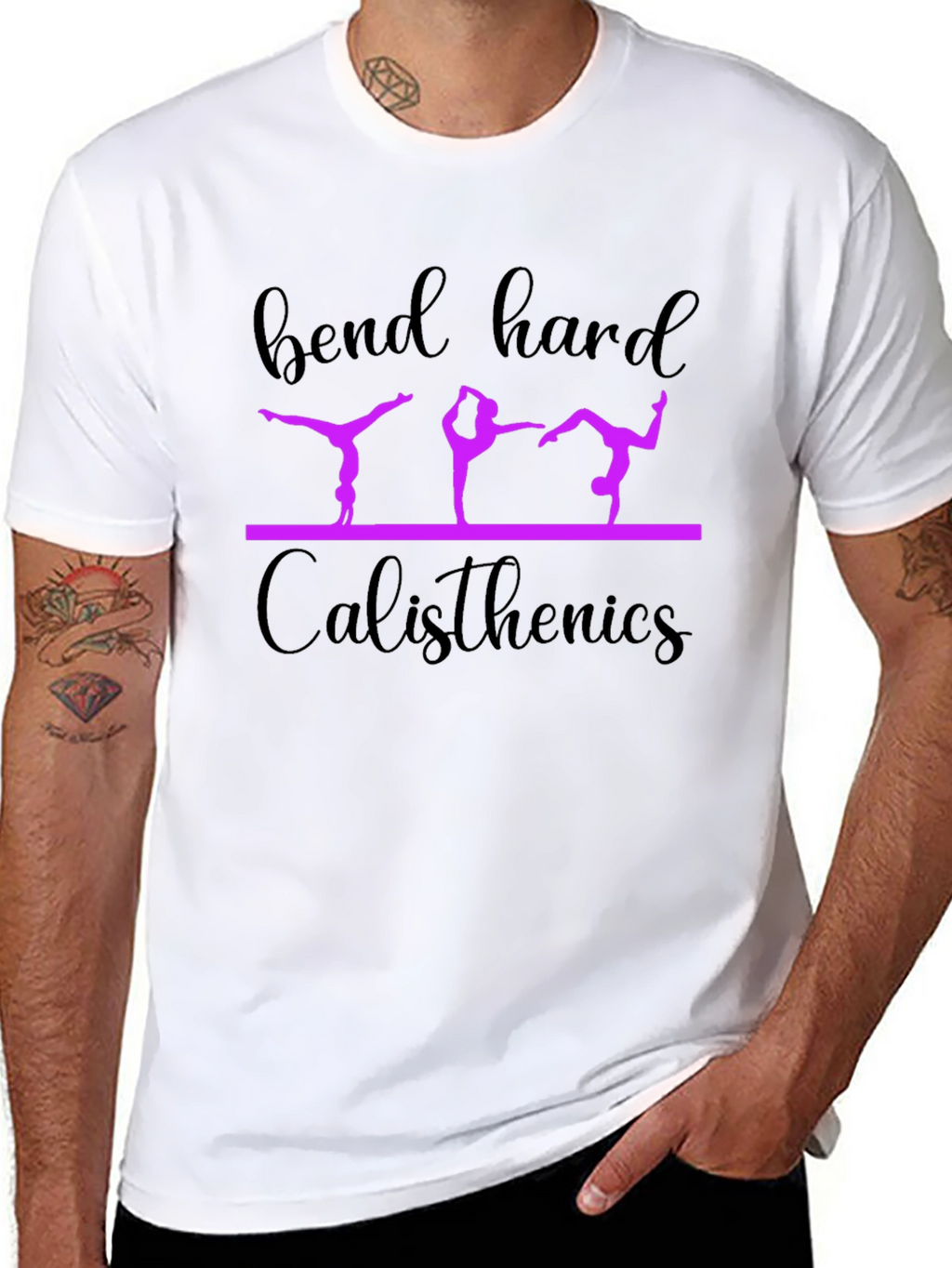 Bend Hard Calisthenics Graphic T-Shirt
