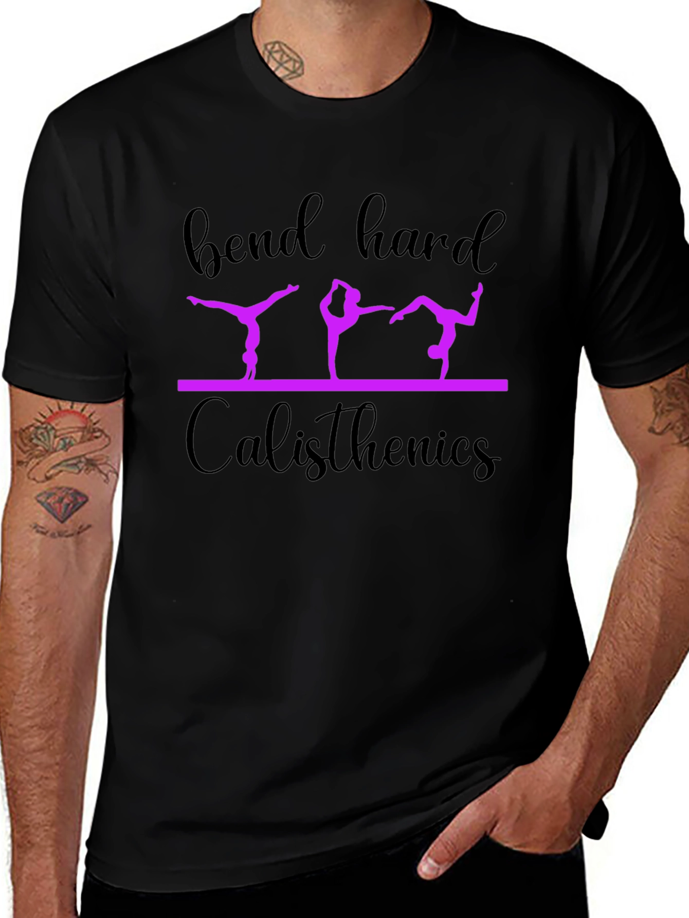 Bend Hard Calisthenics Graphic T-Shirt