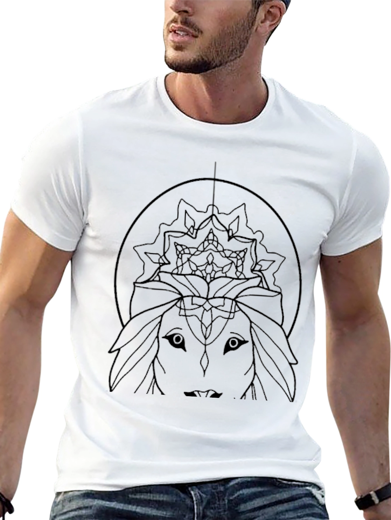 Abstract Graphic Tee - Black
