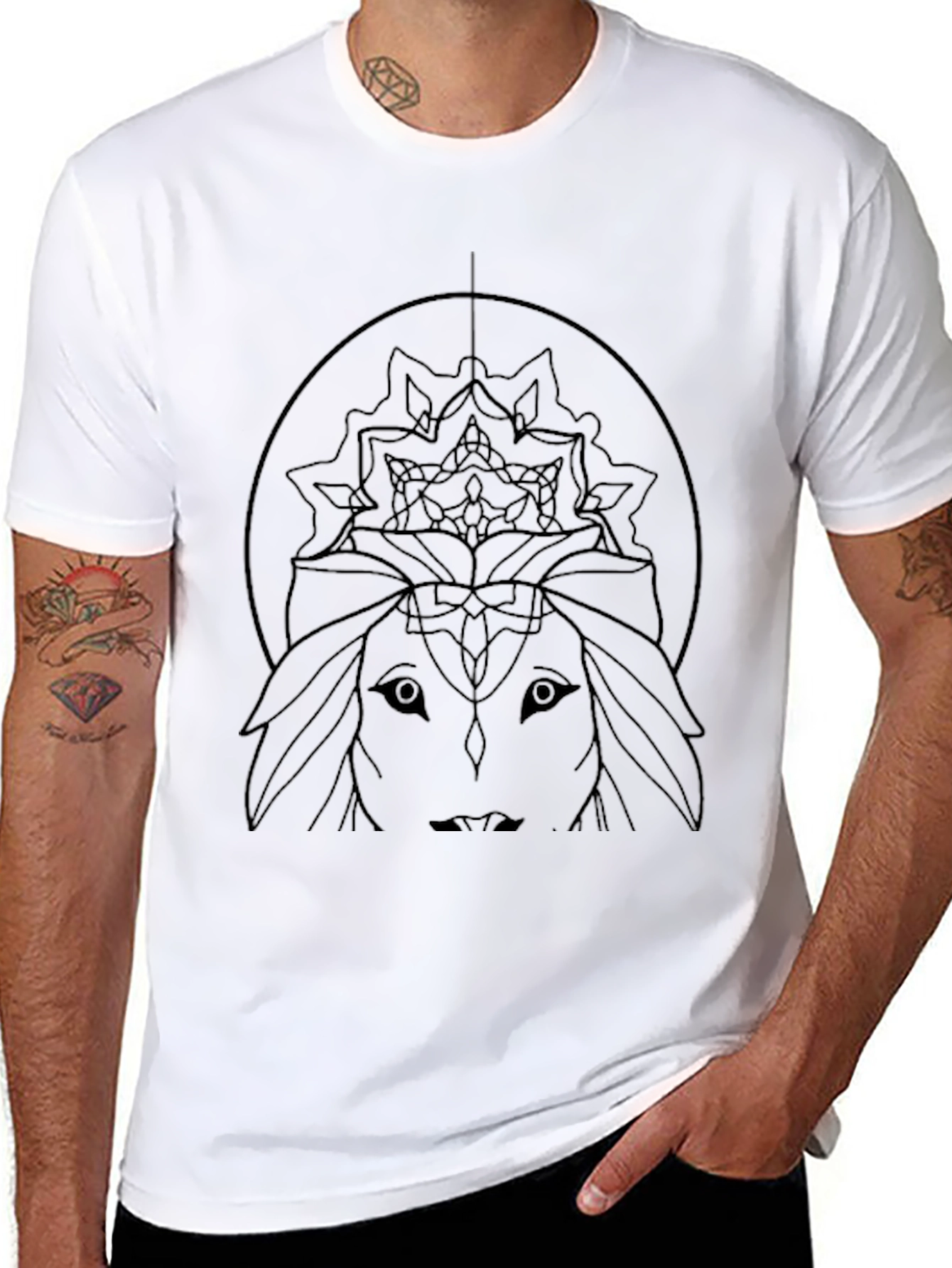 Abstract Graphic Tee - Black