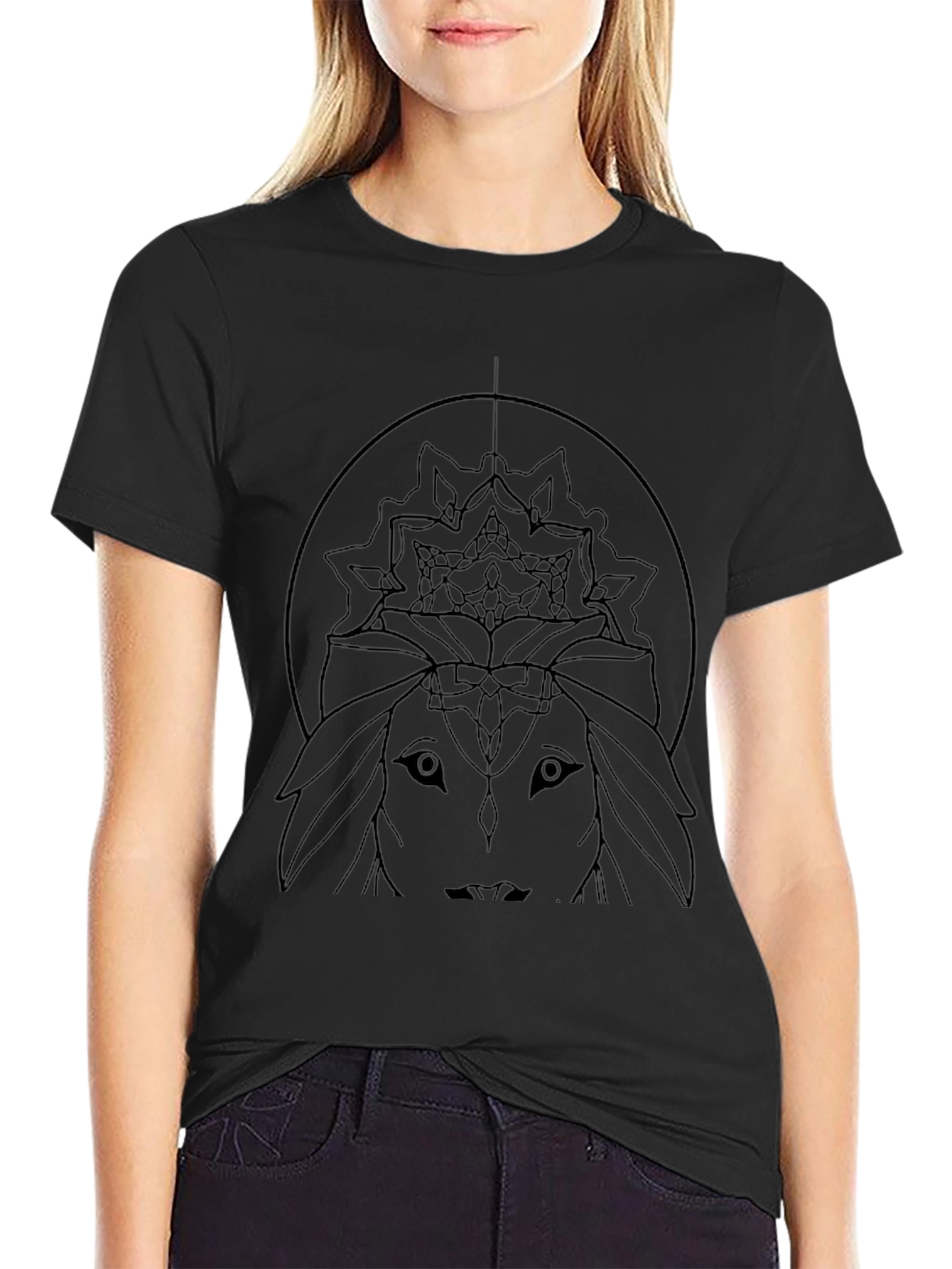 Abstract Graphic Tee - Black