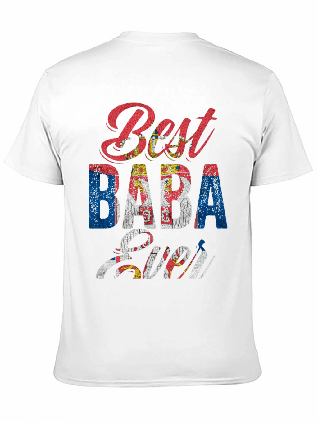 Best Baba Ever Serbian Flag T-Shirt