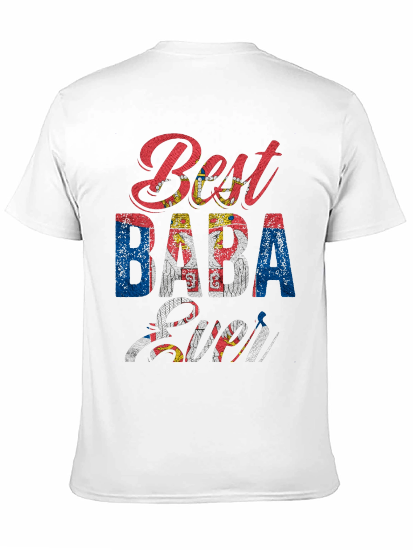 Best Baba Ever Serbian Flag T-Shirt