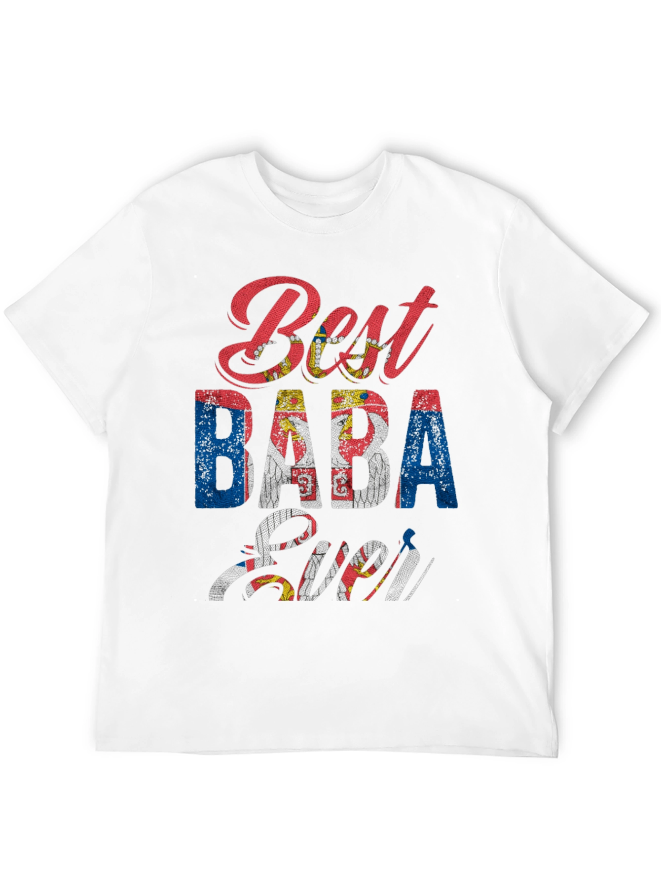 Best Baba Ever Serbian Flag T-Shirt