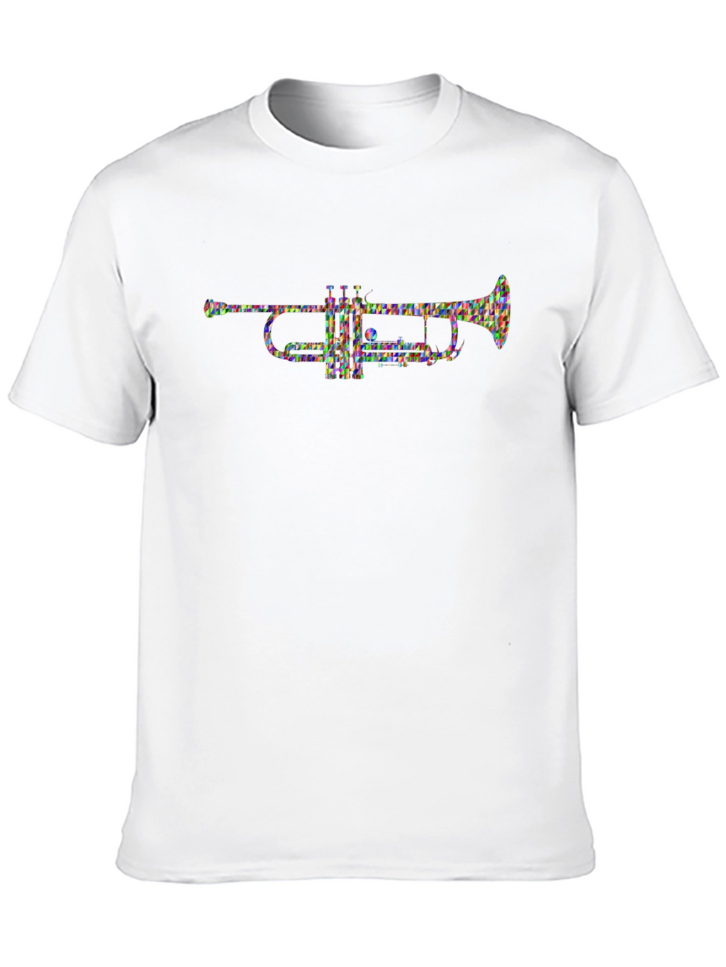 Abstract Trumpet Graphic T-Shirt - Black
