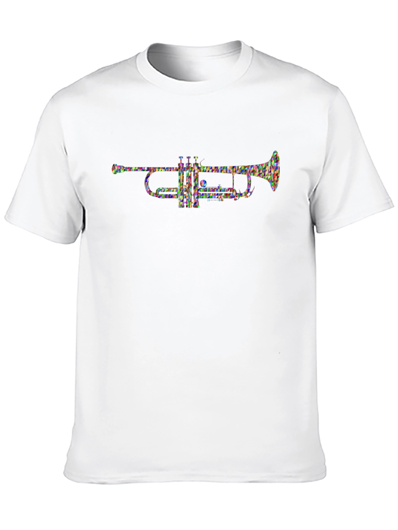 Abstract Trumpet Graphic T-Shirt - Black