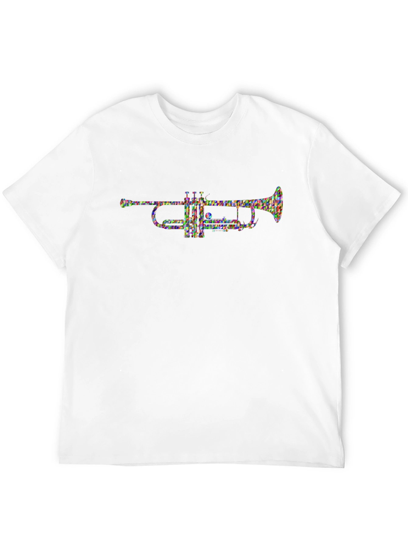 Abstract Trumpet Graphic T-Shirt - Black