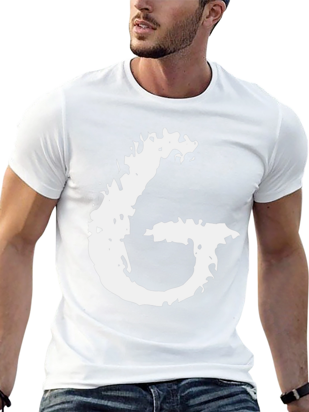 Abstract G Graphic Black T-Shirt