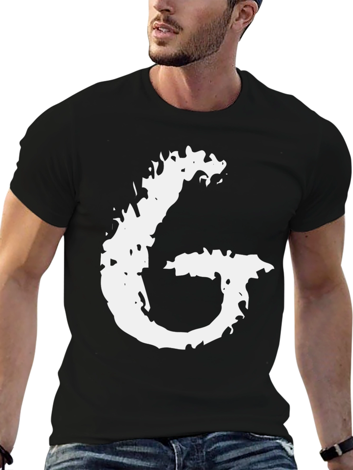 Abstract G Graphic Black T-Shirt