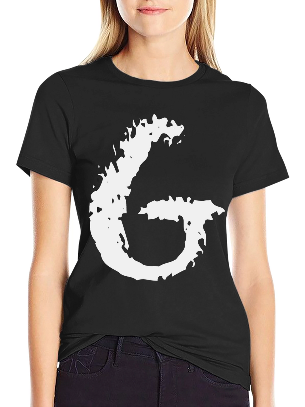Abstract G Graphic Black T-Shirt
