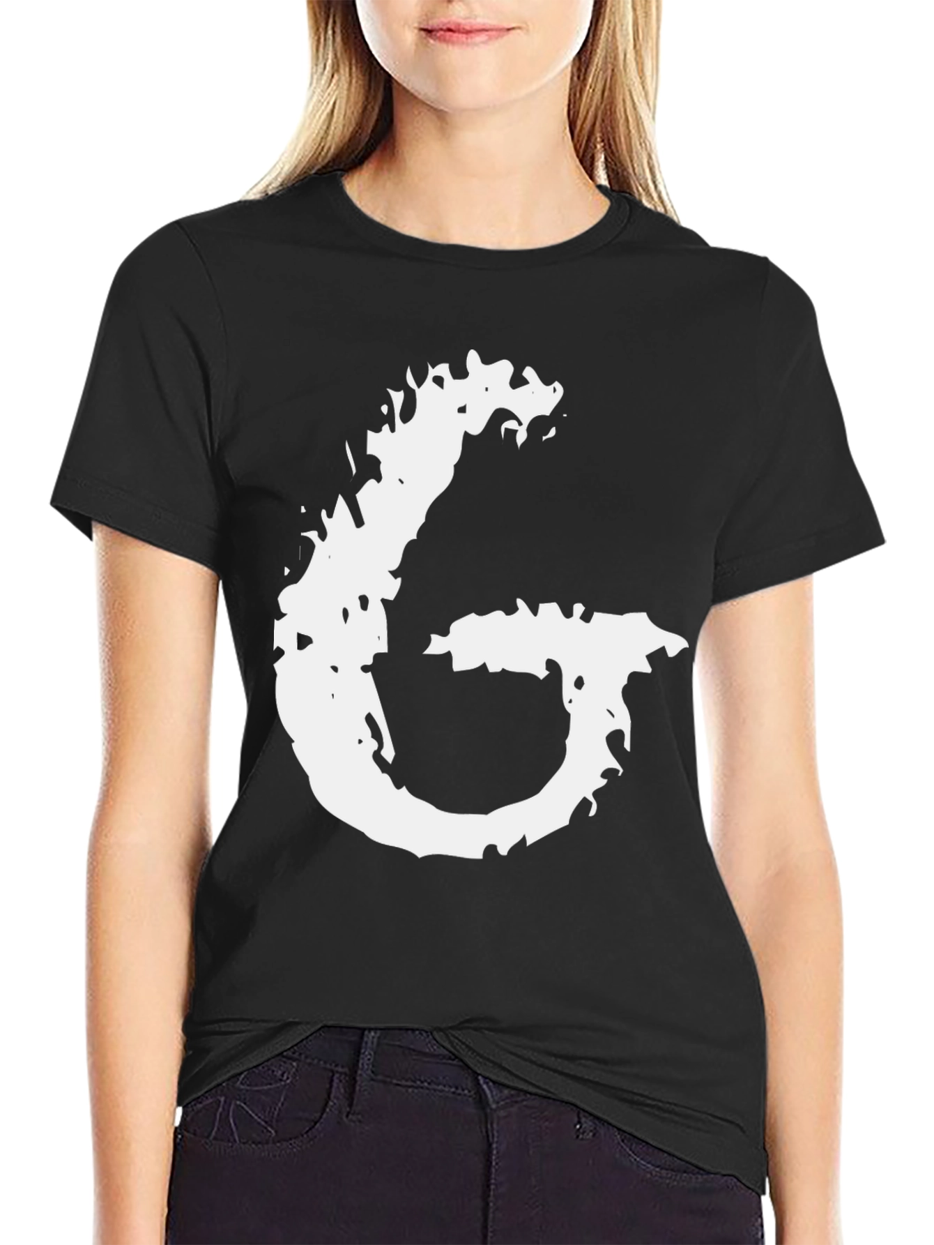 Abstract G Graphic Black T-Shirt