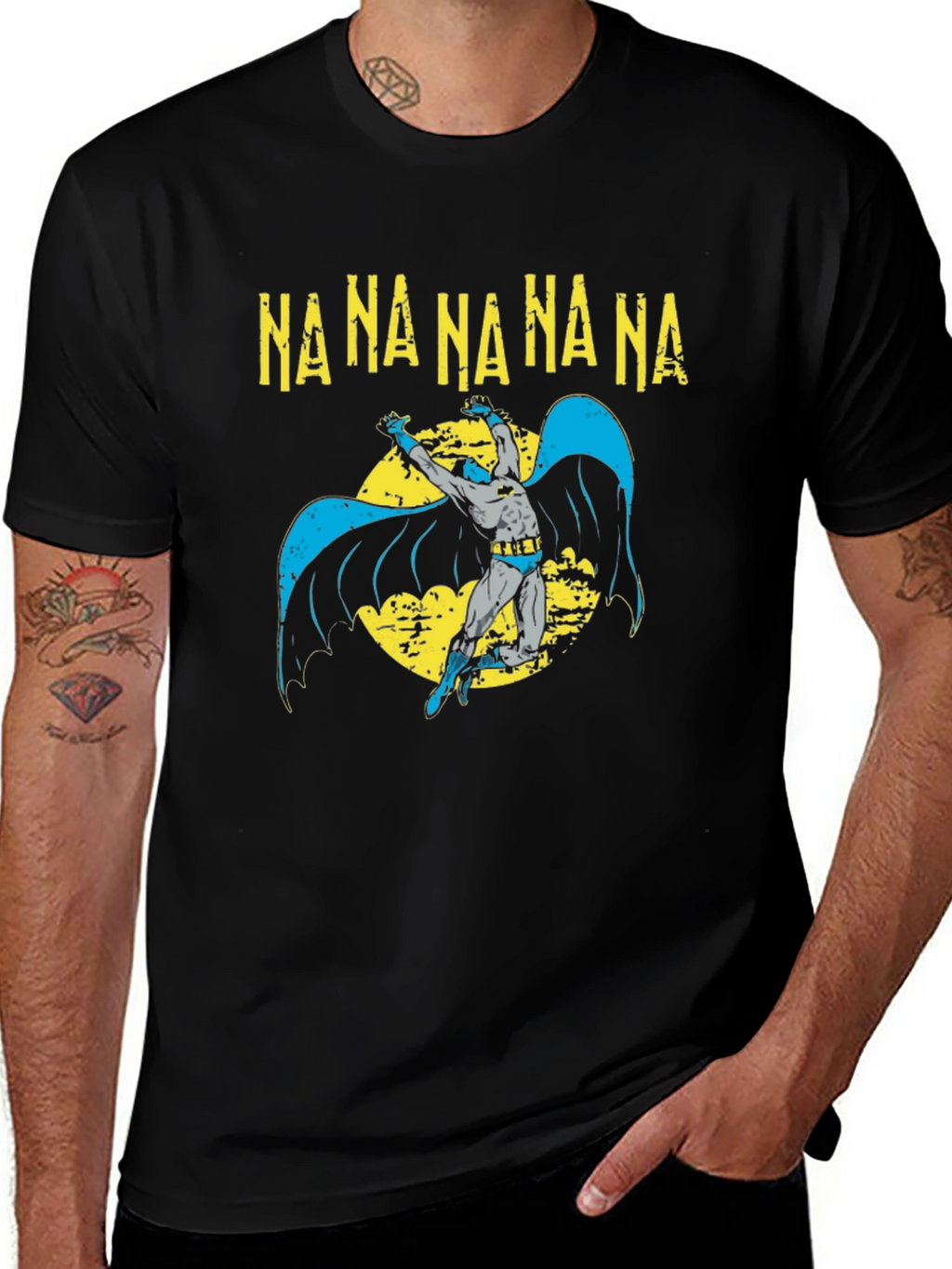 Batman Comic Style Black T-Shirt