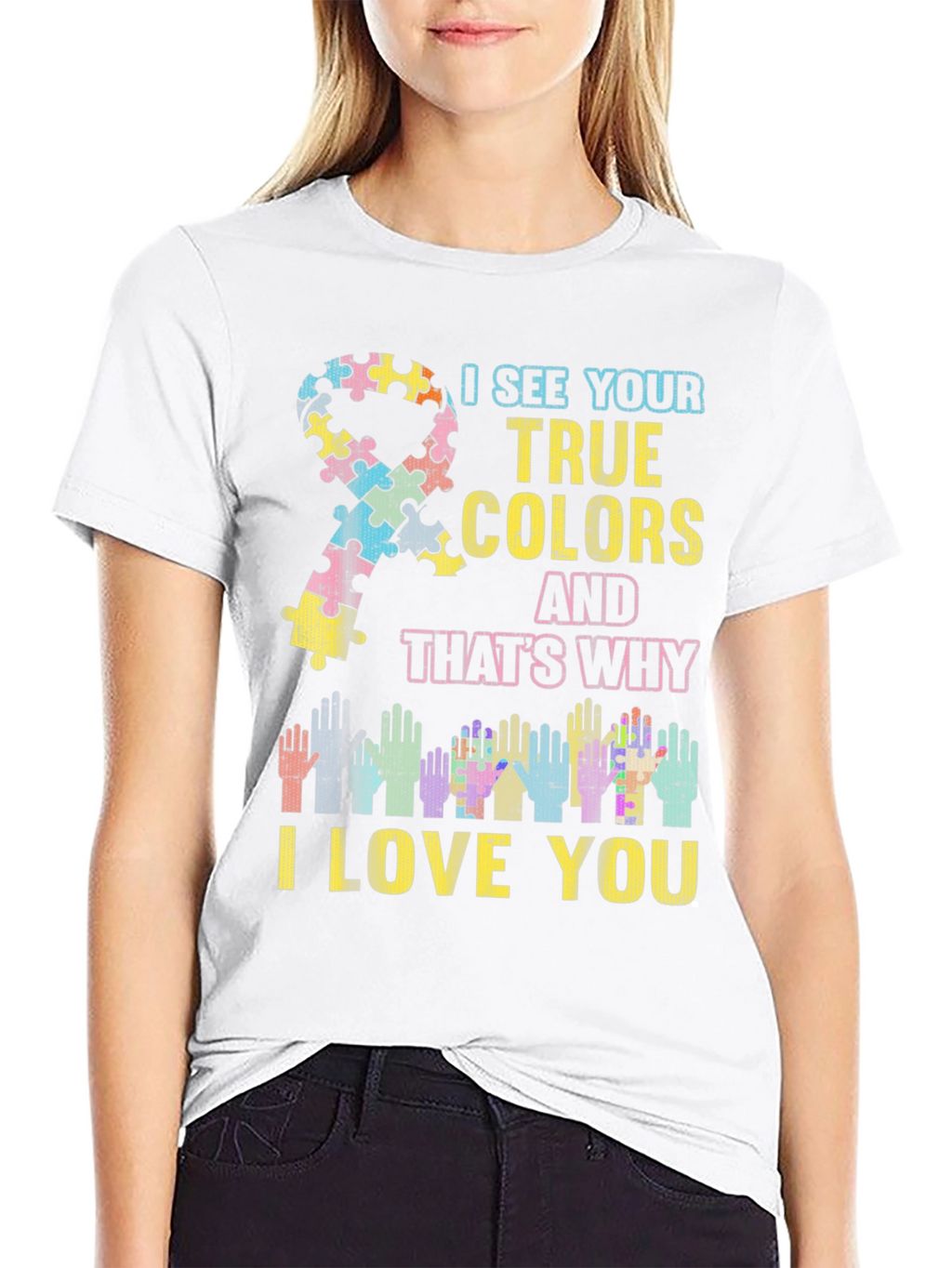 Autism Awareness Puzzle Ribbon T-Shirt