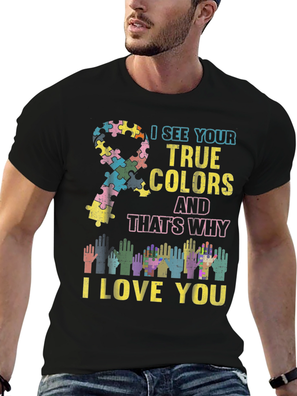 Autism Awareness Puzzle Ribbon T-Shirt
