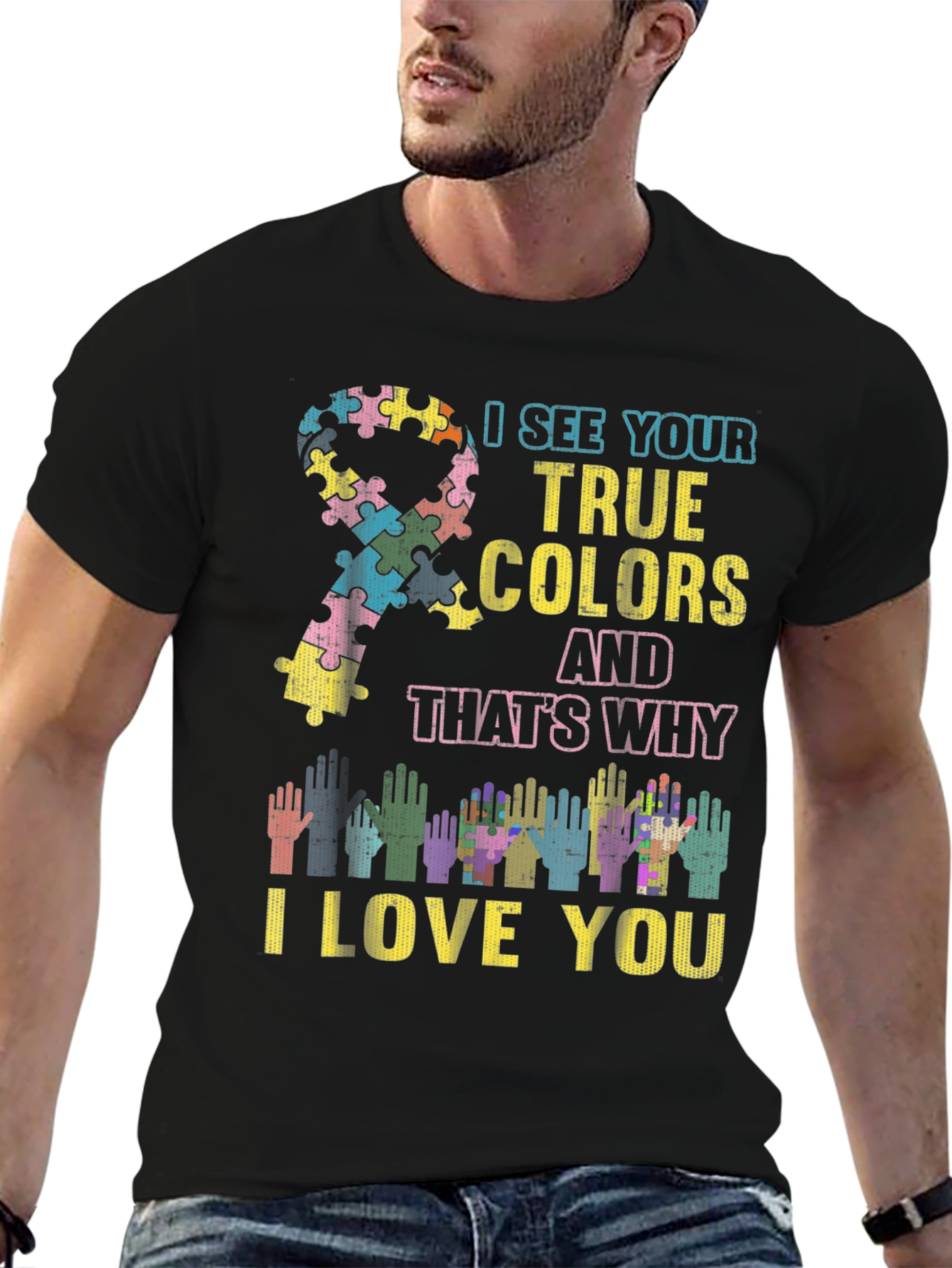 Autism Awareness Puzzle Ribbon T-Shirt