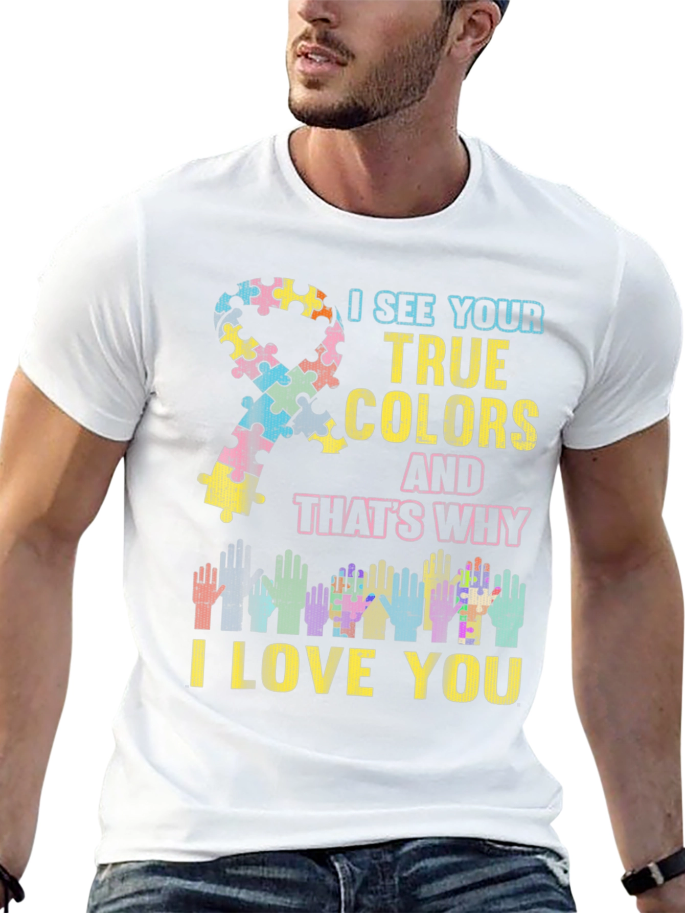 Autism Awareness Puzzle Ribbon T-Shirt