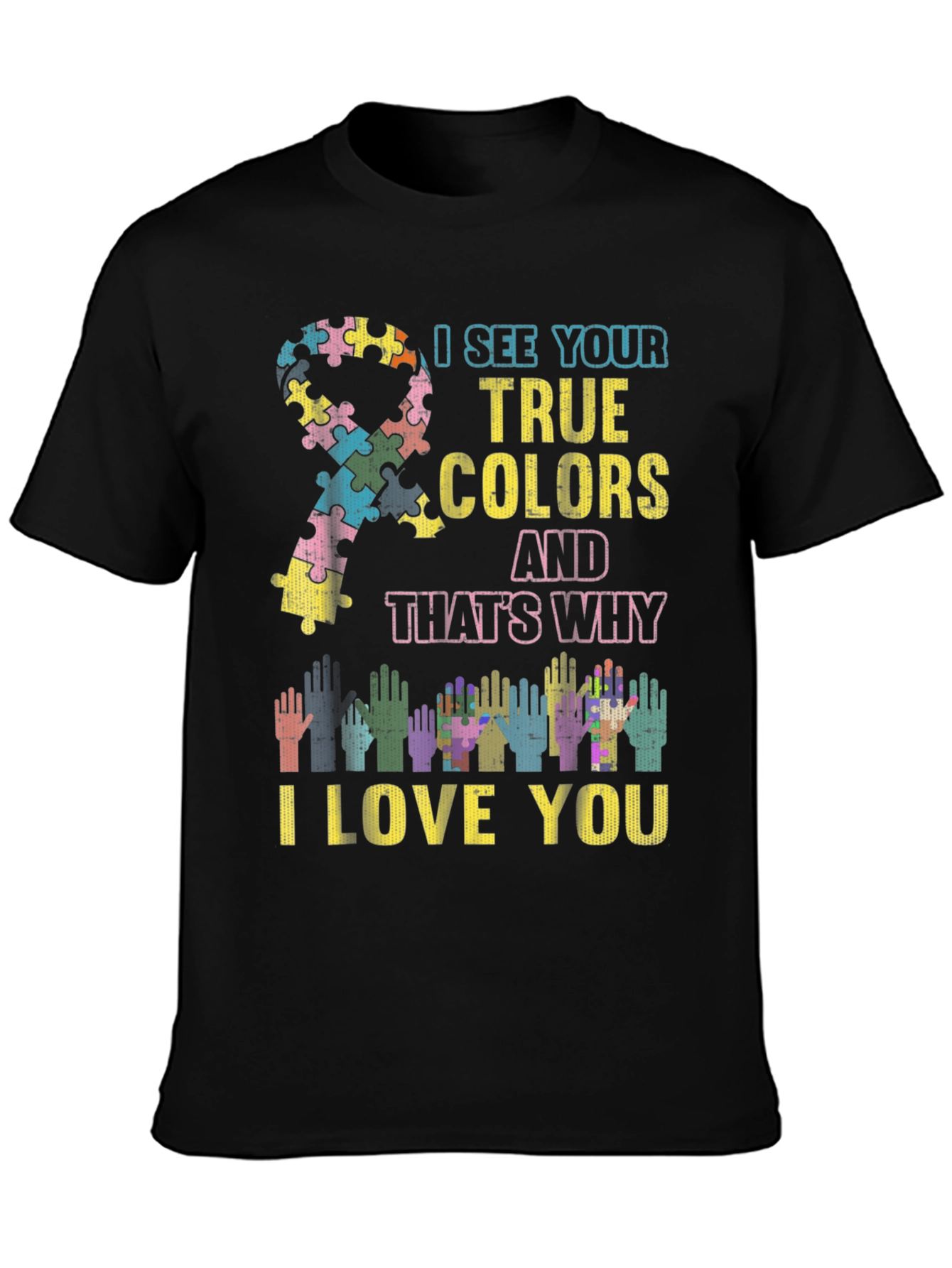 Autism Awareness Puzzle Ribbon T-Shirt