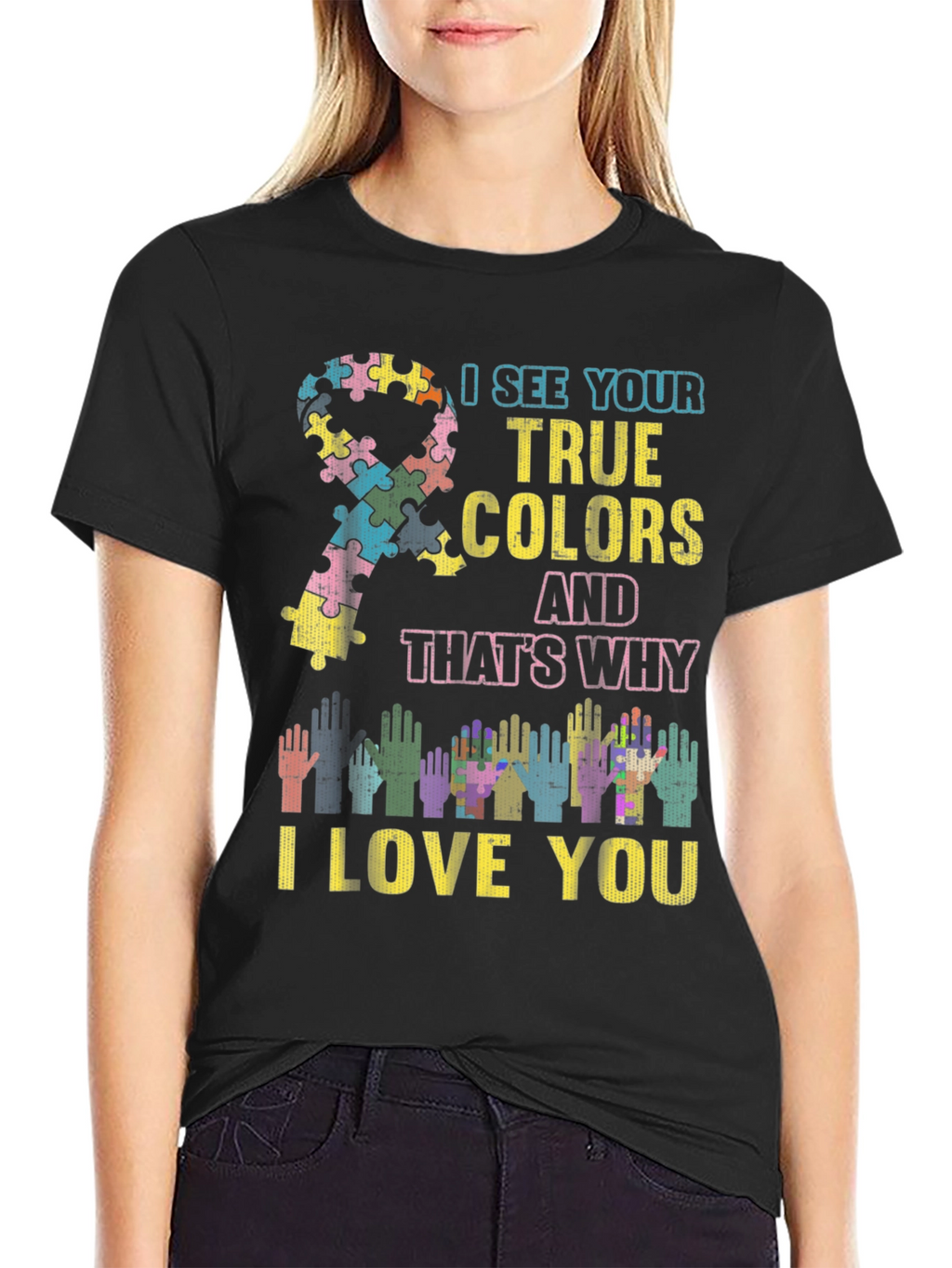 Autism Awareness Puzzle Ribbon T-Shirt