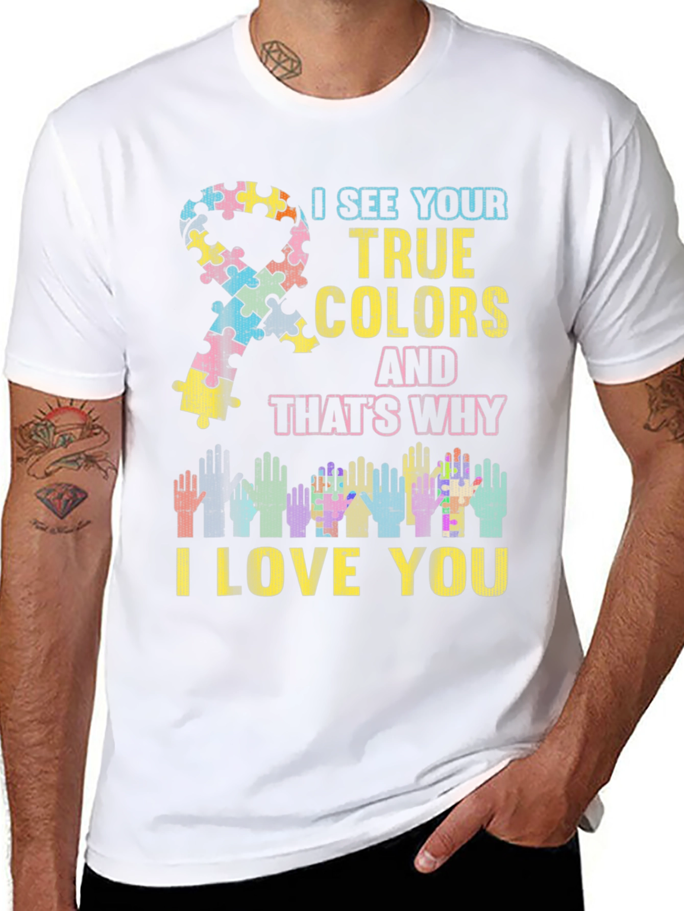 Autism Awareness Puzzle Ribbon T-Shirt