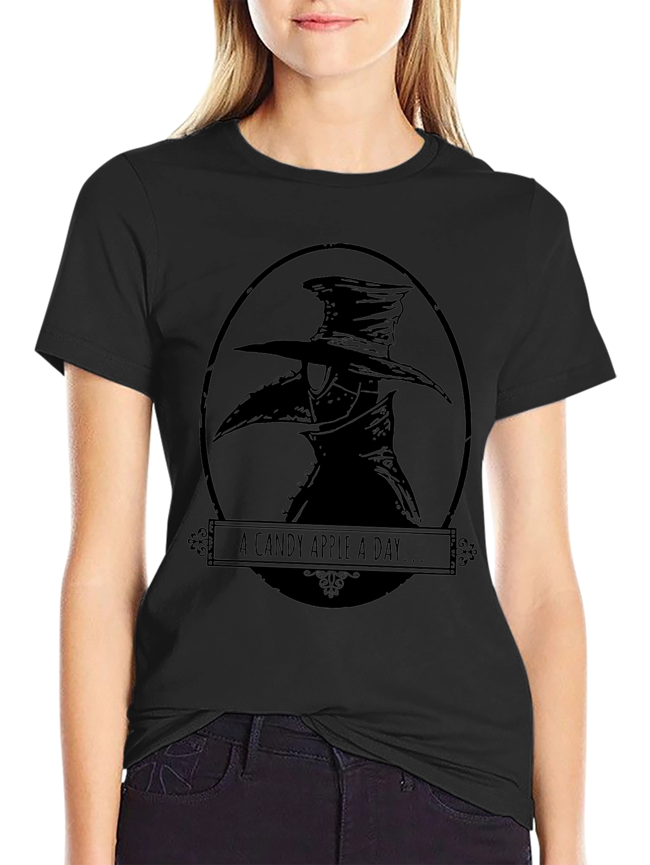 A Candy Apple A Day Plague Doctor Graphic T-Shirt
