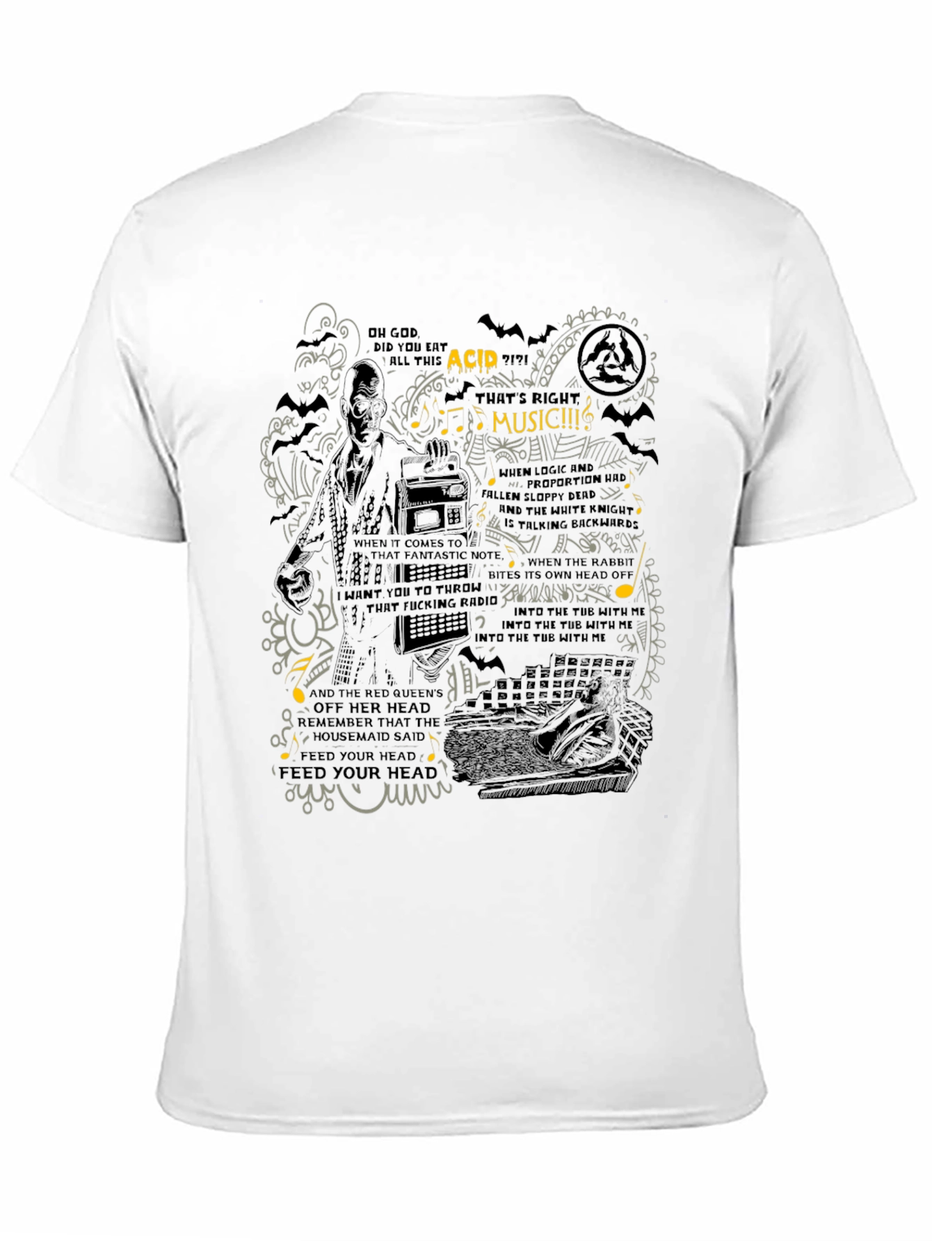 Acid Music Graphic Print T-Shirt