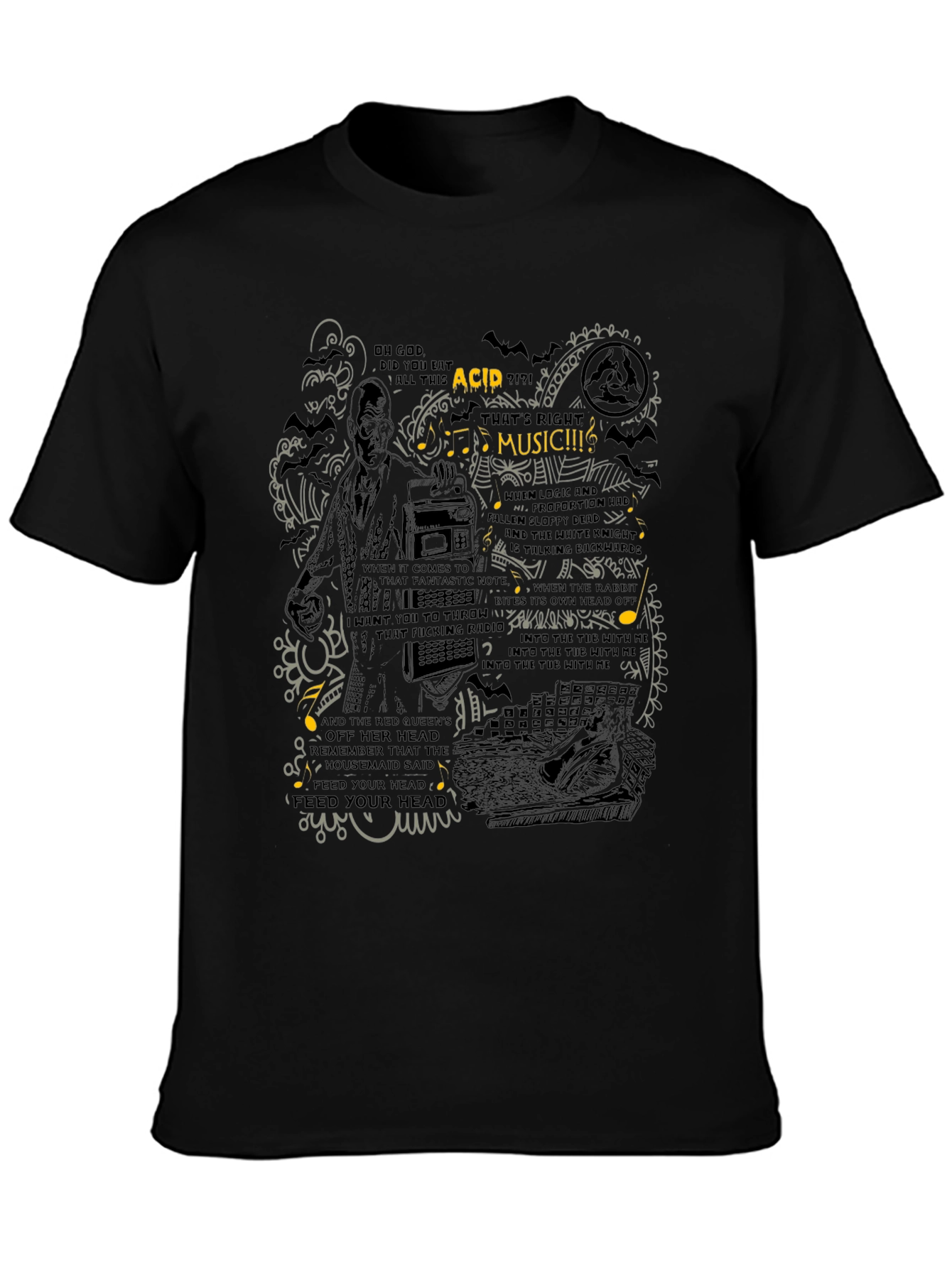 Acid Music Graphic Print T-Shirt