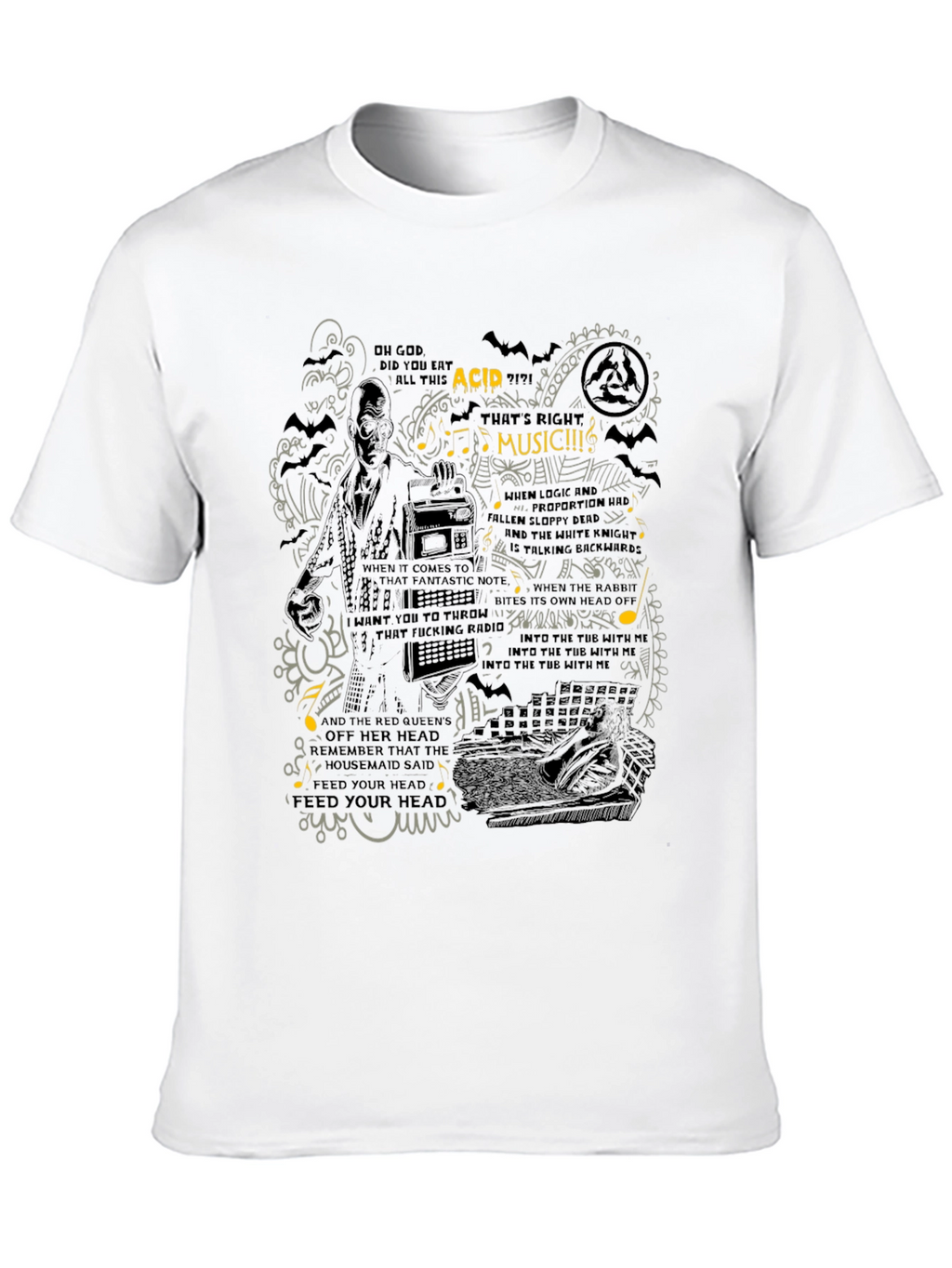 Acid Music Graphic Print T-Shirt
