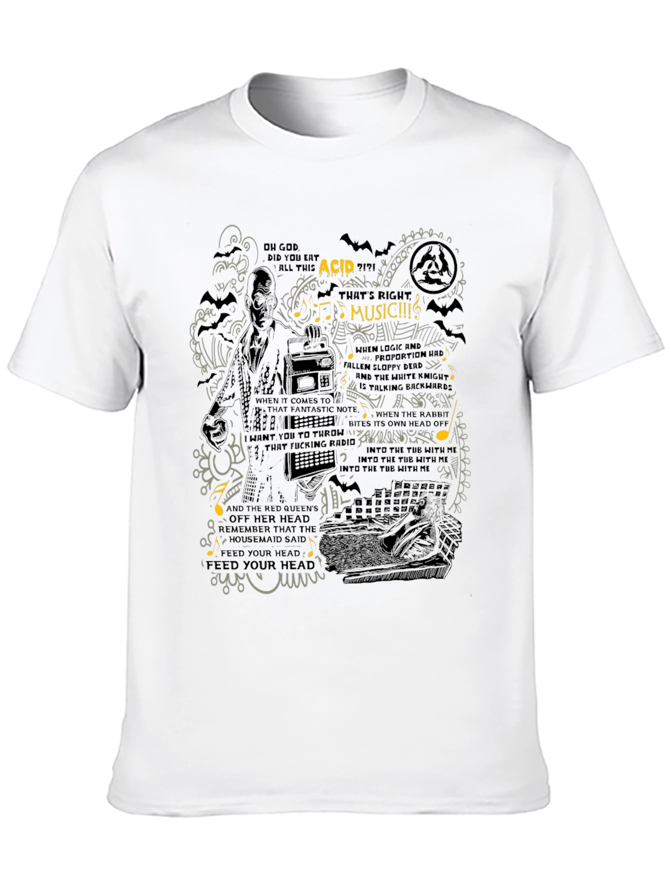 Acid Music Graphic Print T-Shirt