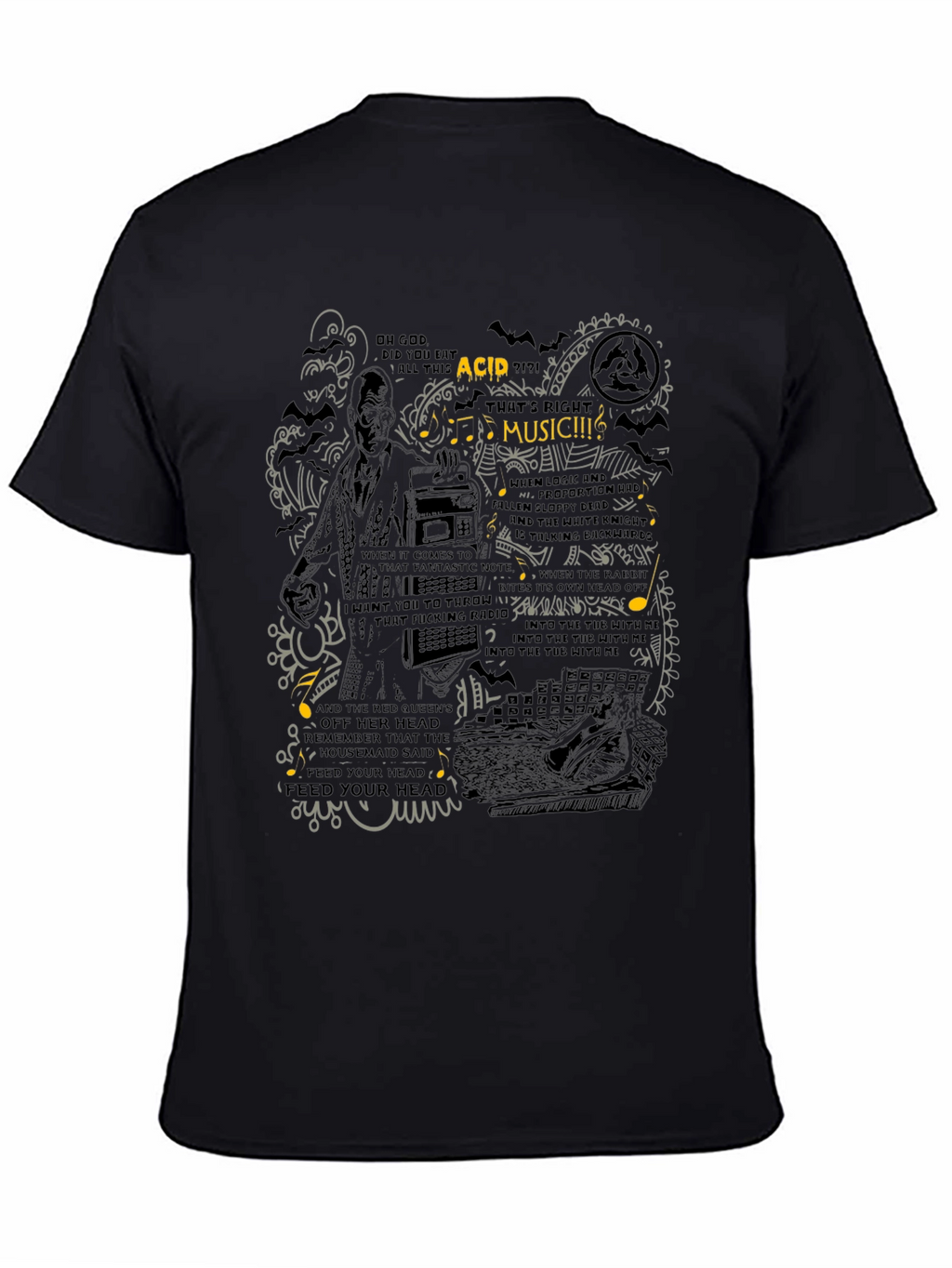 Acid Music Graphic Print T-Shirt