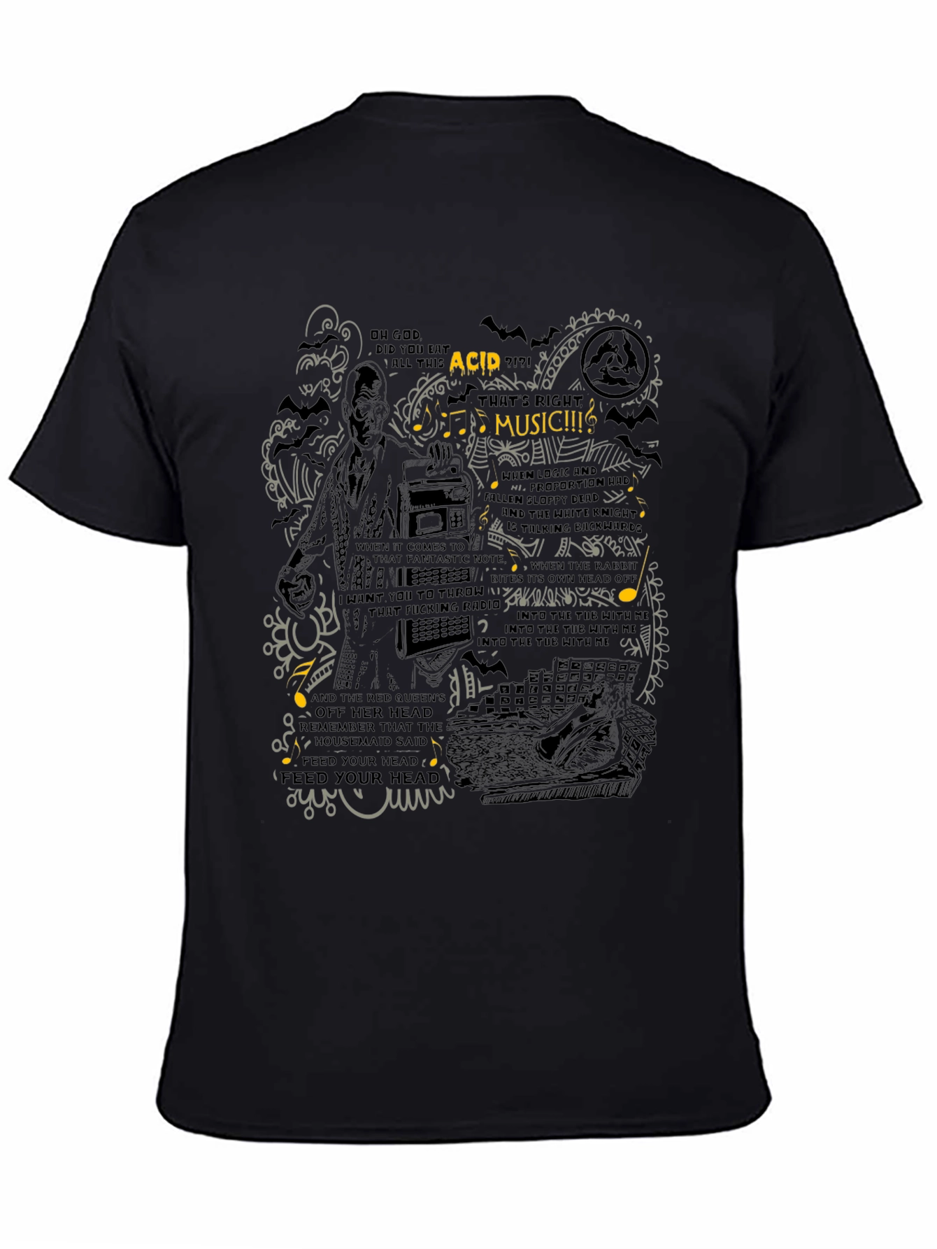 Acid Music Graphic Print T-Shirt