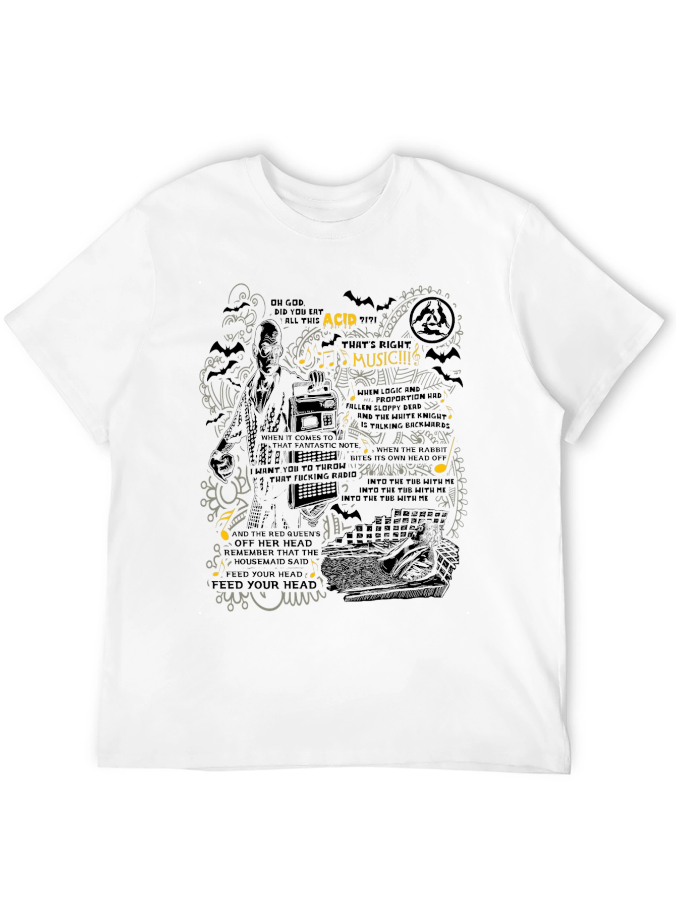Acid Music Graphic Print T-Shirt