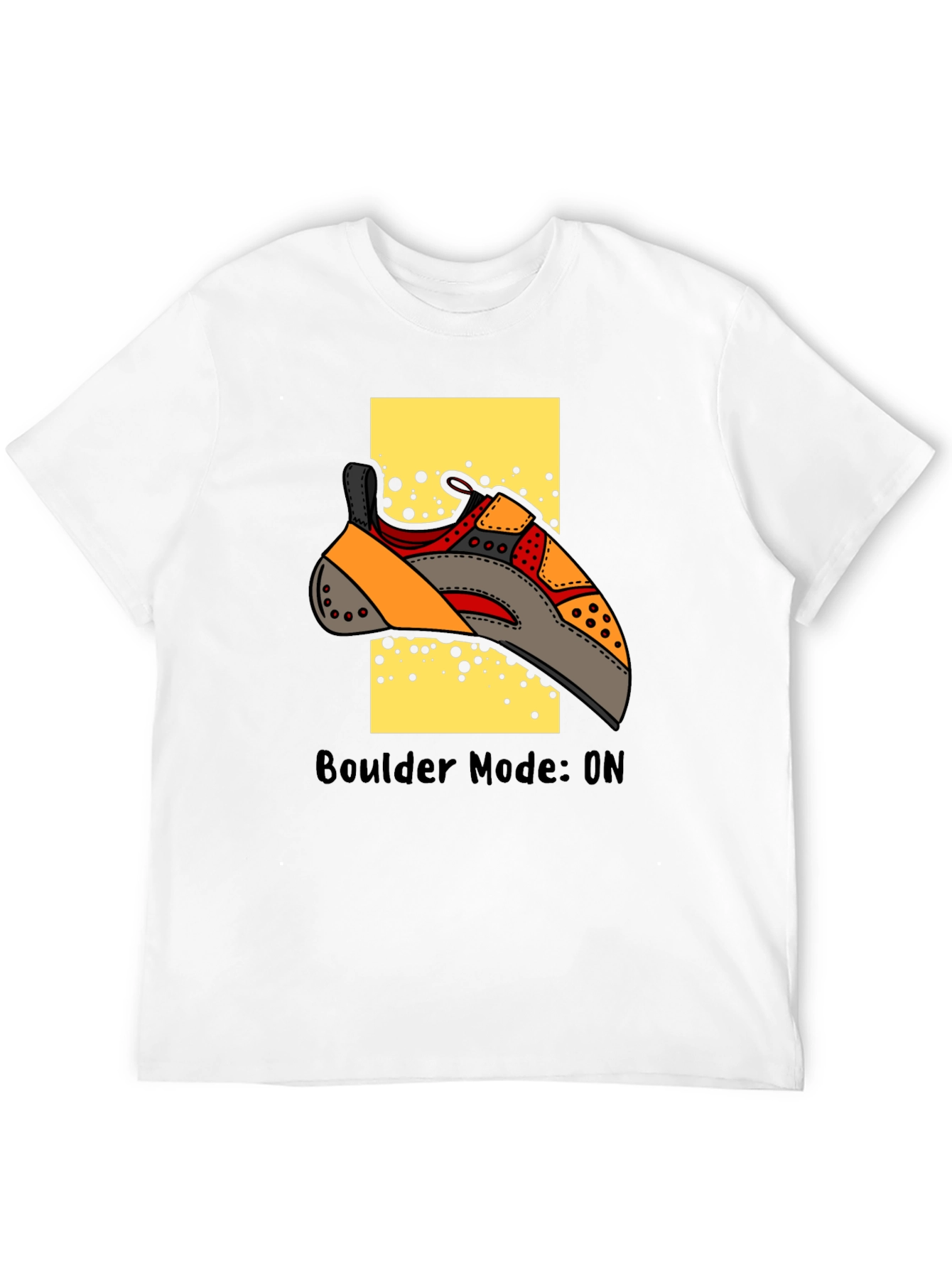 Boulder Mode On Climbing T-Shirt - Black Cotton Tee