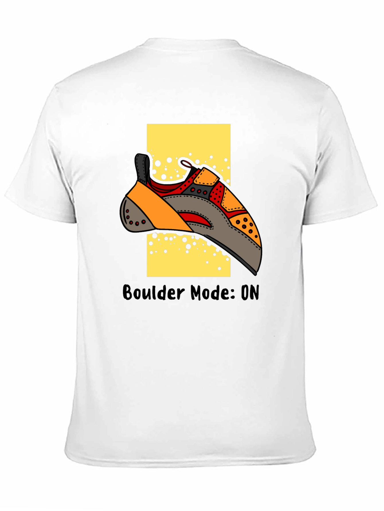 Boulder Mode On Climbing T-Shirt - Black Cotton Tee