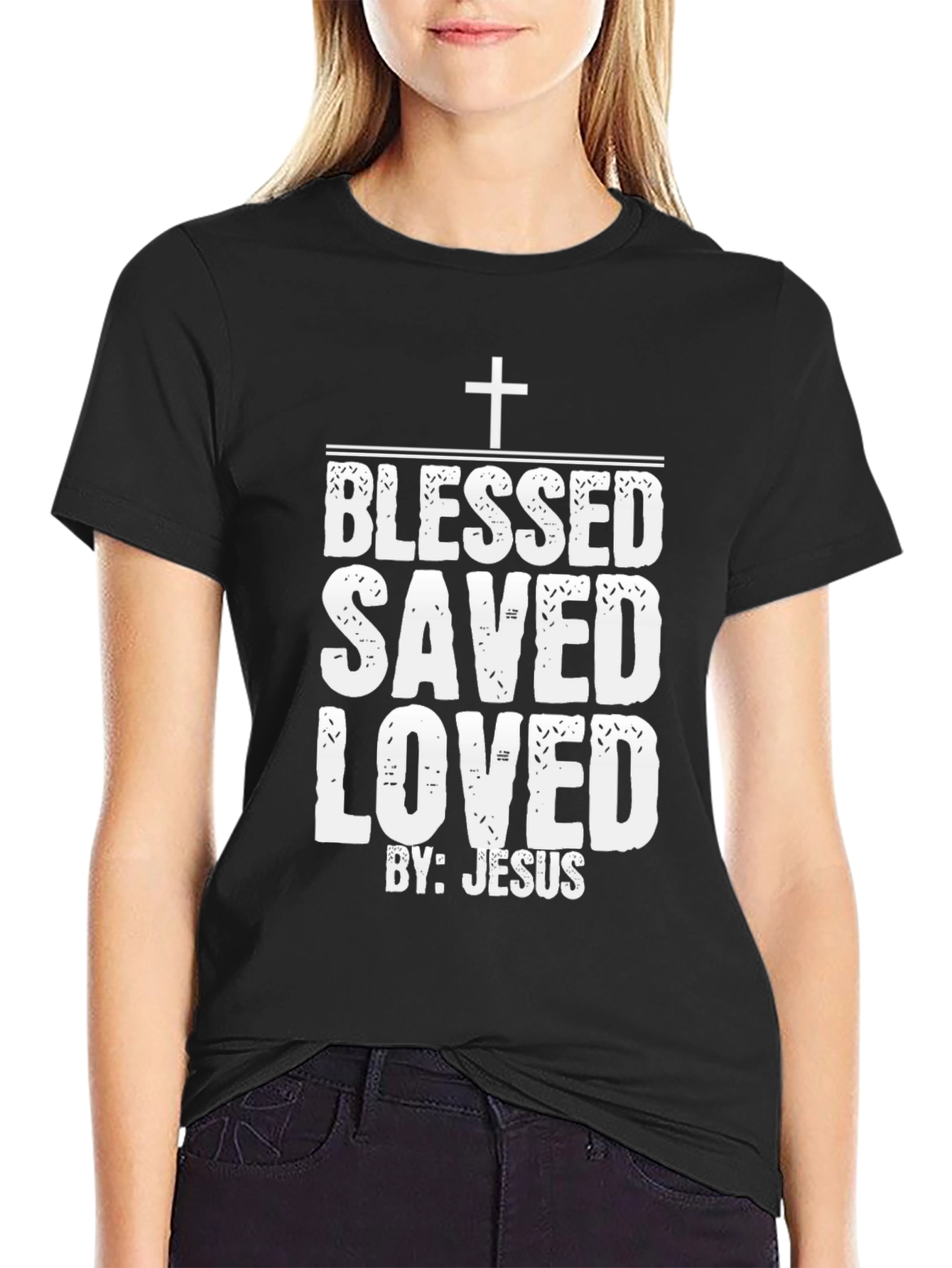 Blessed Saved Loved T-Shirt - Christian Faith Tee