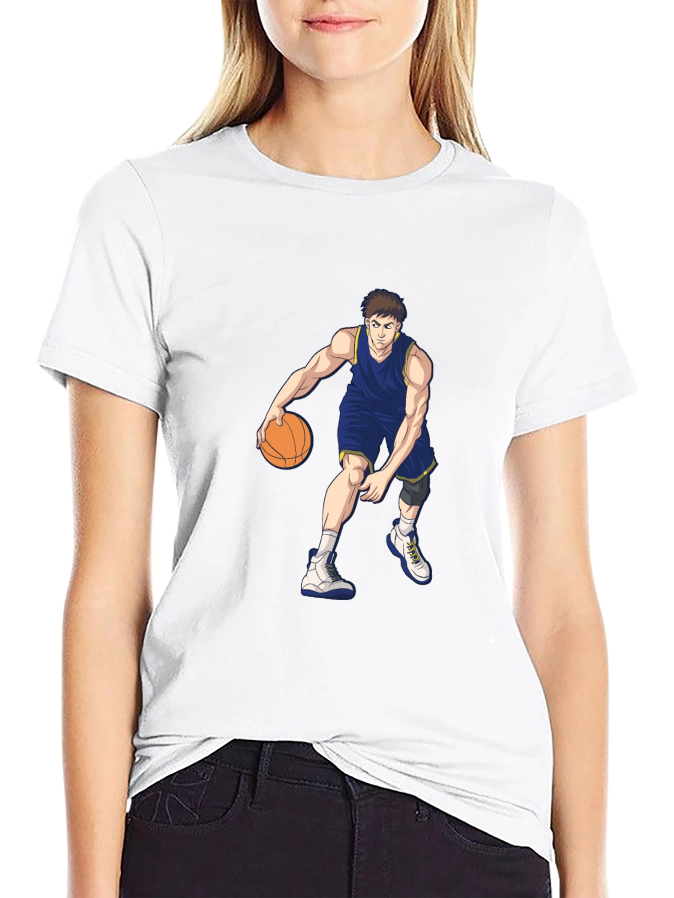 Anime Basketball Player Graphic T-Shirt