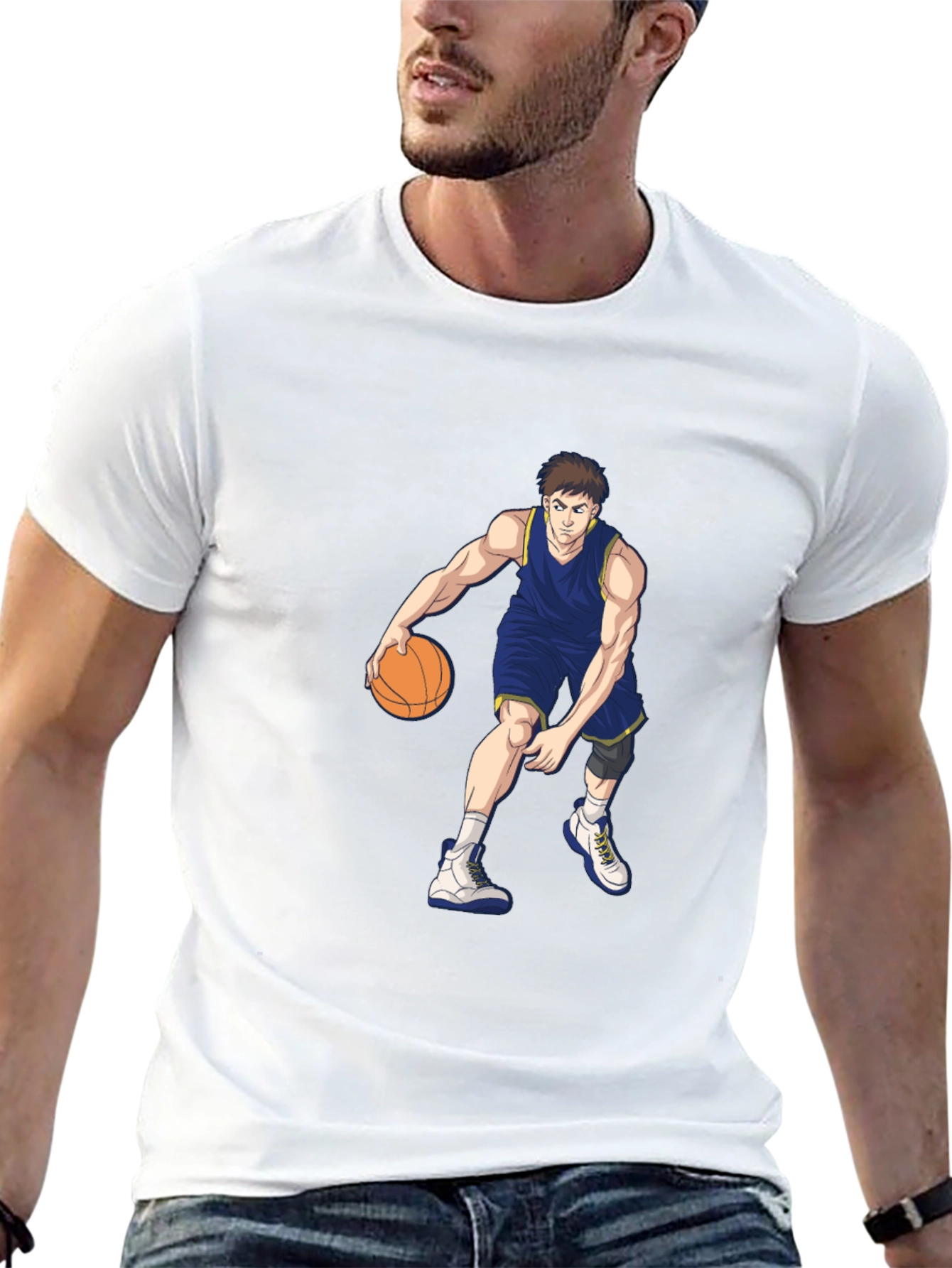 Anime Basketball Player Graphic T-Shirt