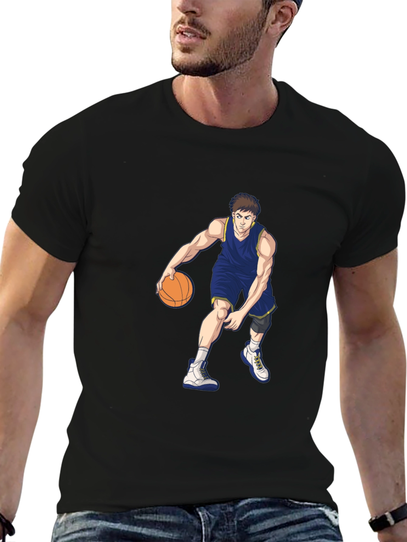 Anime Basketball Player Graphic T-Shirt