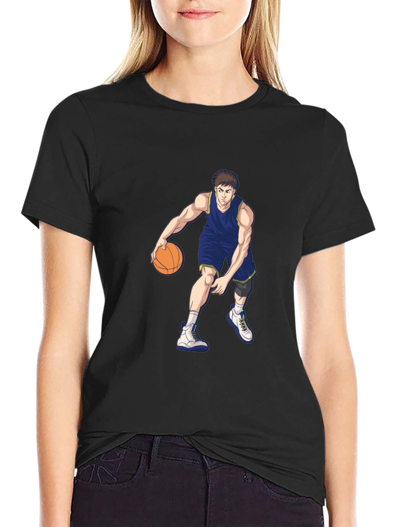 Anime Basketball Player Graphic T-Shirt