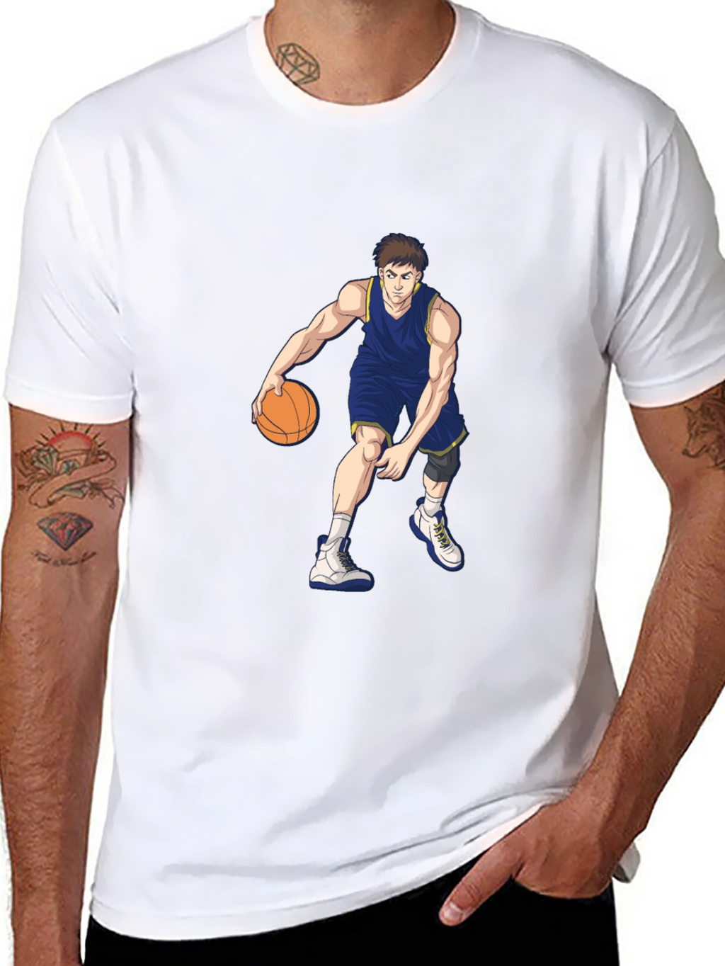 Anime Basketball Player Graphic T-Shirt