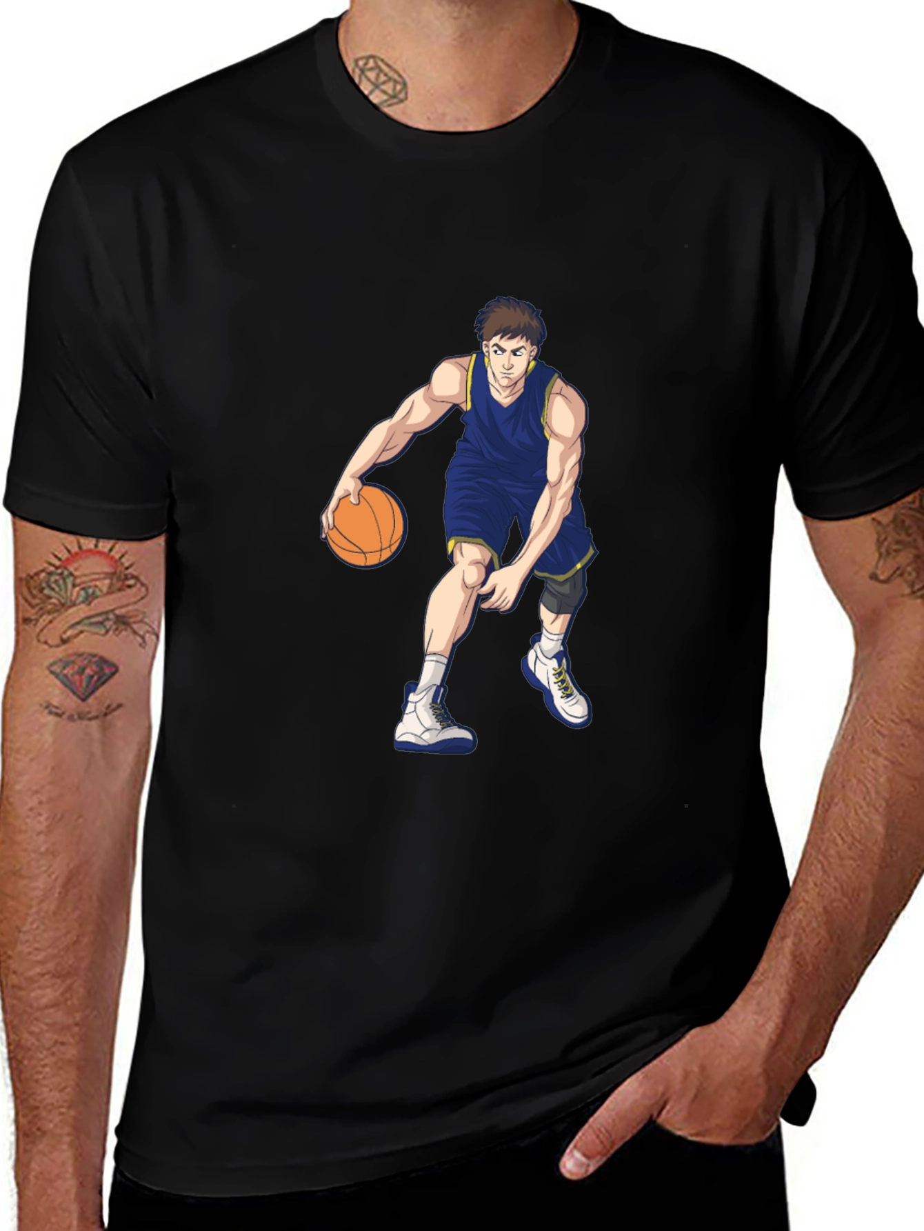 Anime Basketball Player Graphic T-Shirt