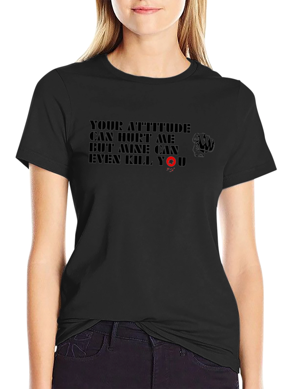Attitude Warning T-Shirt - Black
