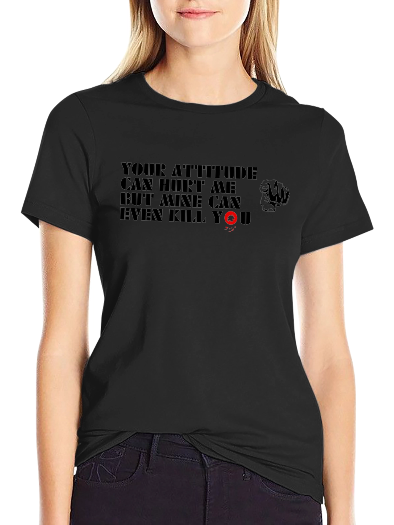 Attitude Warning T-Shirt - Black