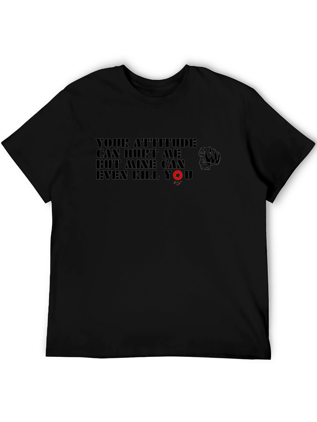 Attitude Warning T-Shirt - Black