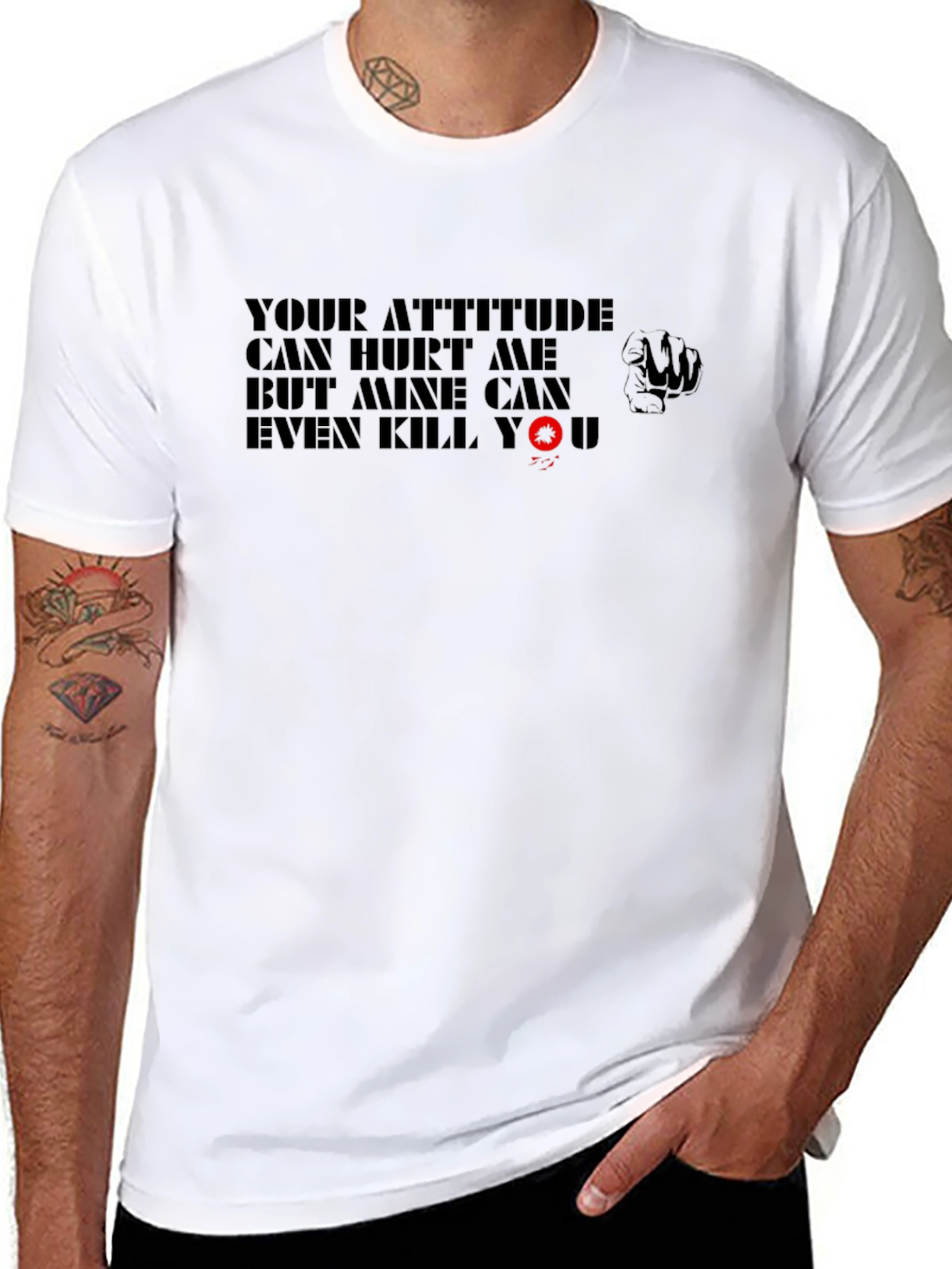 Attitude Warning T-Shirt - Black