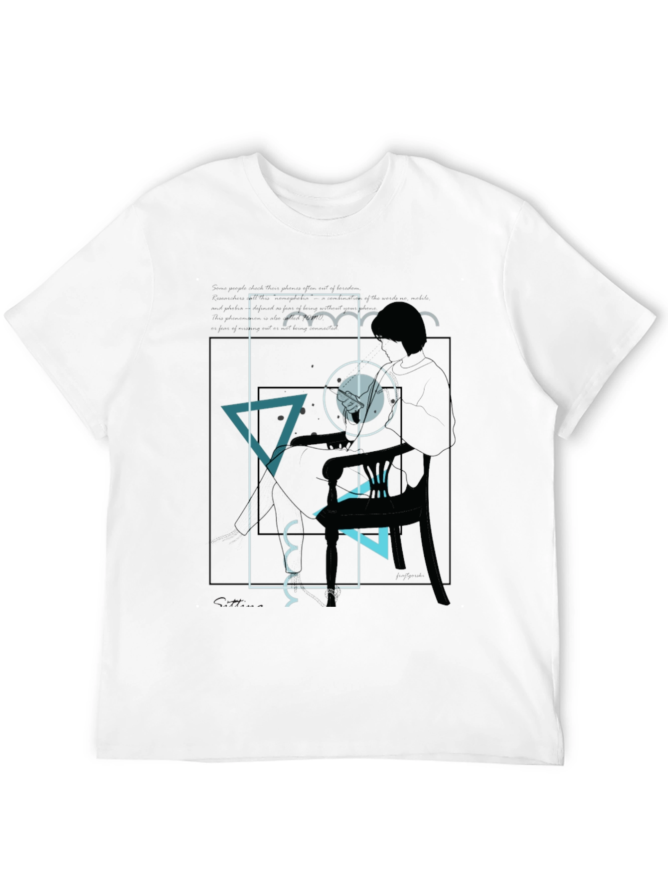 Abstract Graphic Tee - Mens Black T-Shirt
